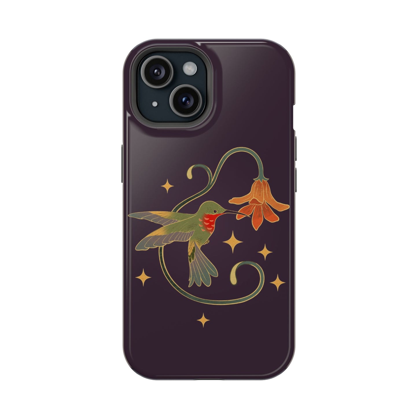 Hummingbird Floral Magnetic Tough Case - Stylish Phone Protection