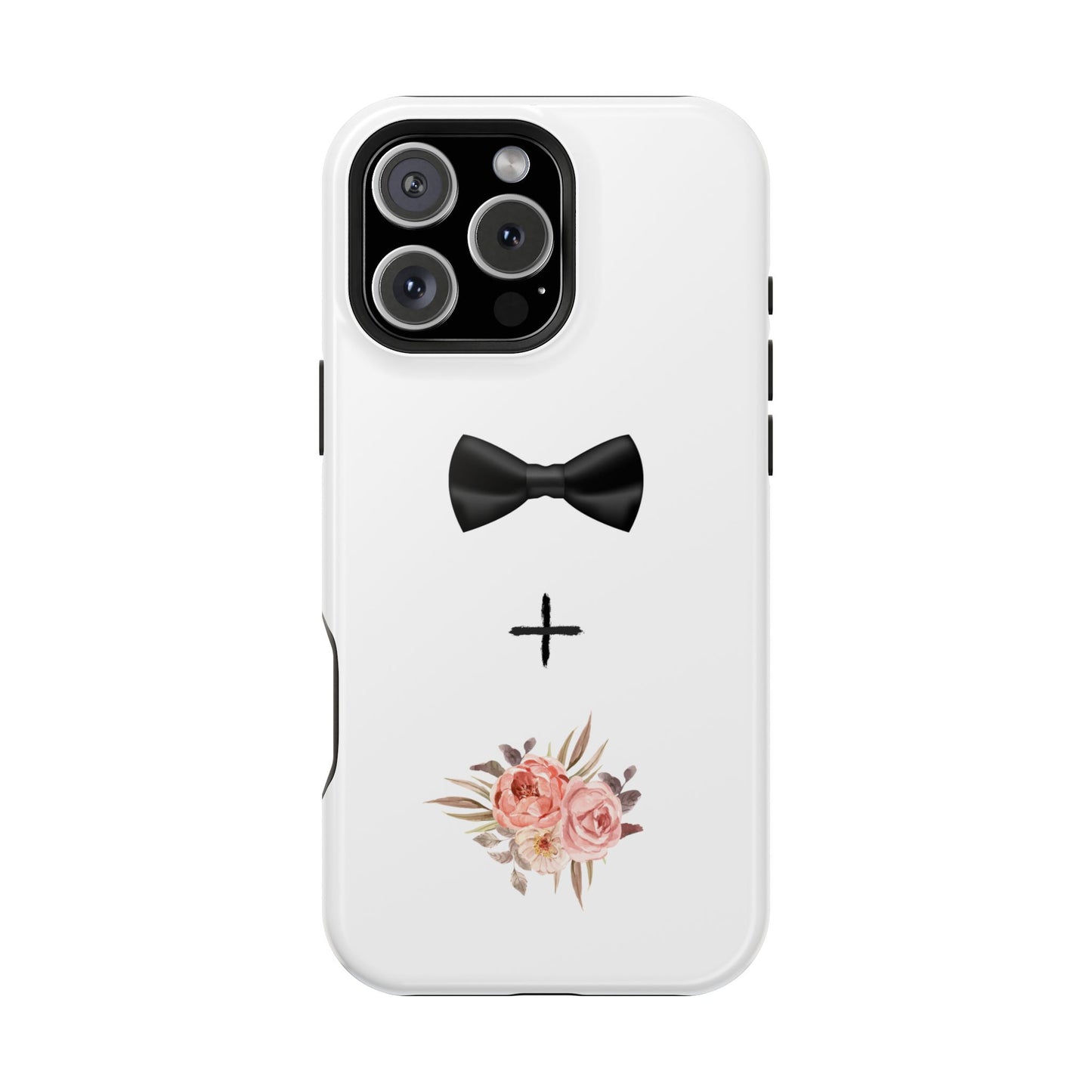 Floral Bow Tie Magnetic Tough Case - Elegant Phone Protection