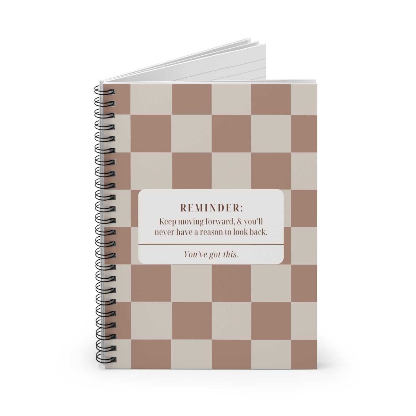 Stylish Motivational Spiral Notebook - Keep Moving Forward | Perfect for Journaling, Goal Setting, Gifts, School, Home Office