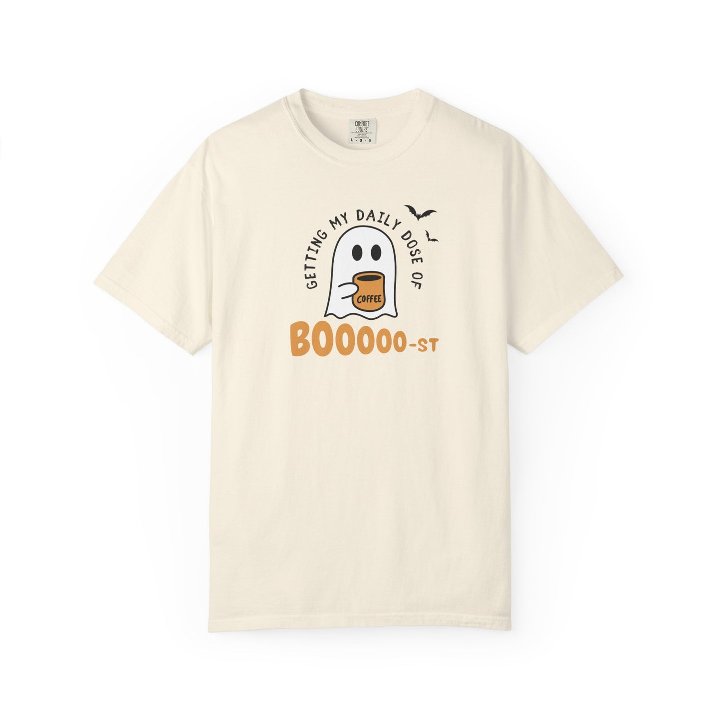 Spooky Coffee T-Shirt, Halloween Shirt, Ghost Tee, Unisex Graphic Tee, Fun Relaxed Wear