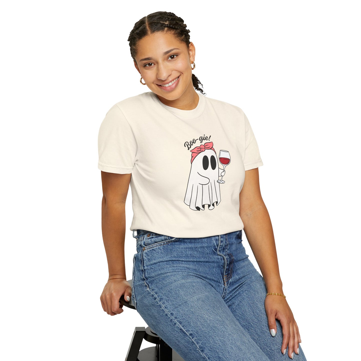 Ghostie Wine T-Shirt | Fun Unisex Tee for Halloween Parties, Casual Wear, Gifts for Wine Lovers, Spooky Celebrations, Cozy Weather
