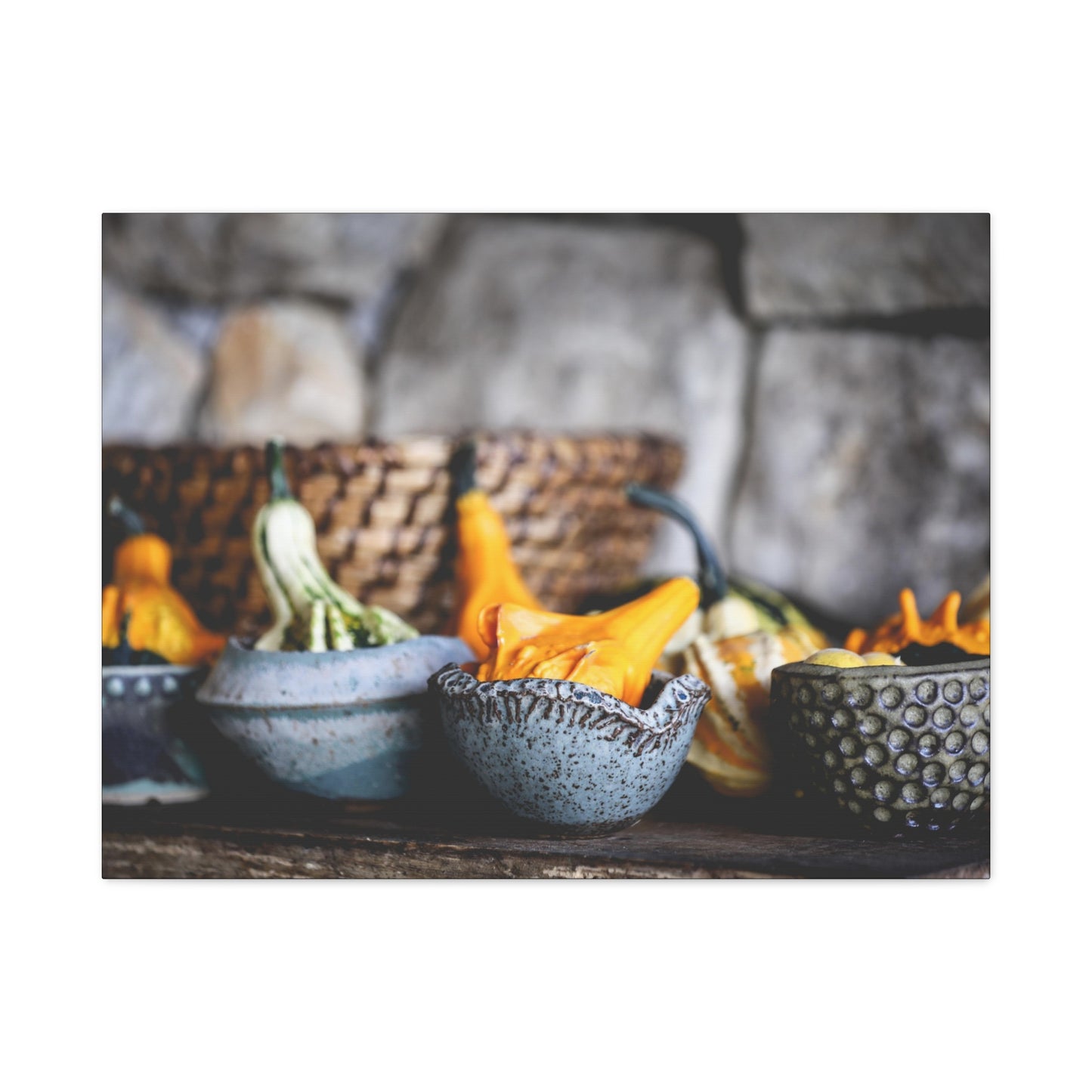 Rustic Canvas Wall Art - Autumn Harvest Decor, Farmhouse Print for Cozy Spaces, Decorative Home Accent, Gift for Nature Lovers