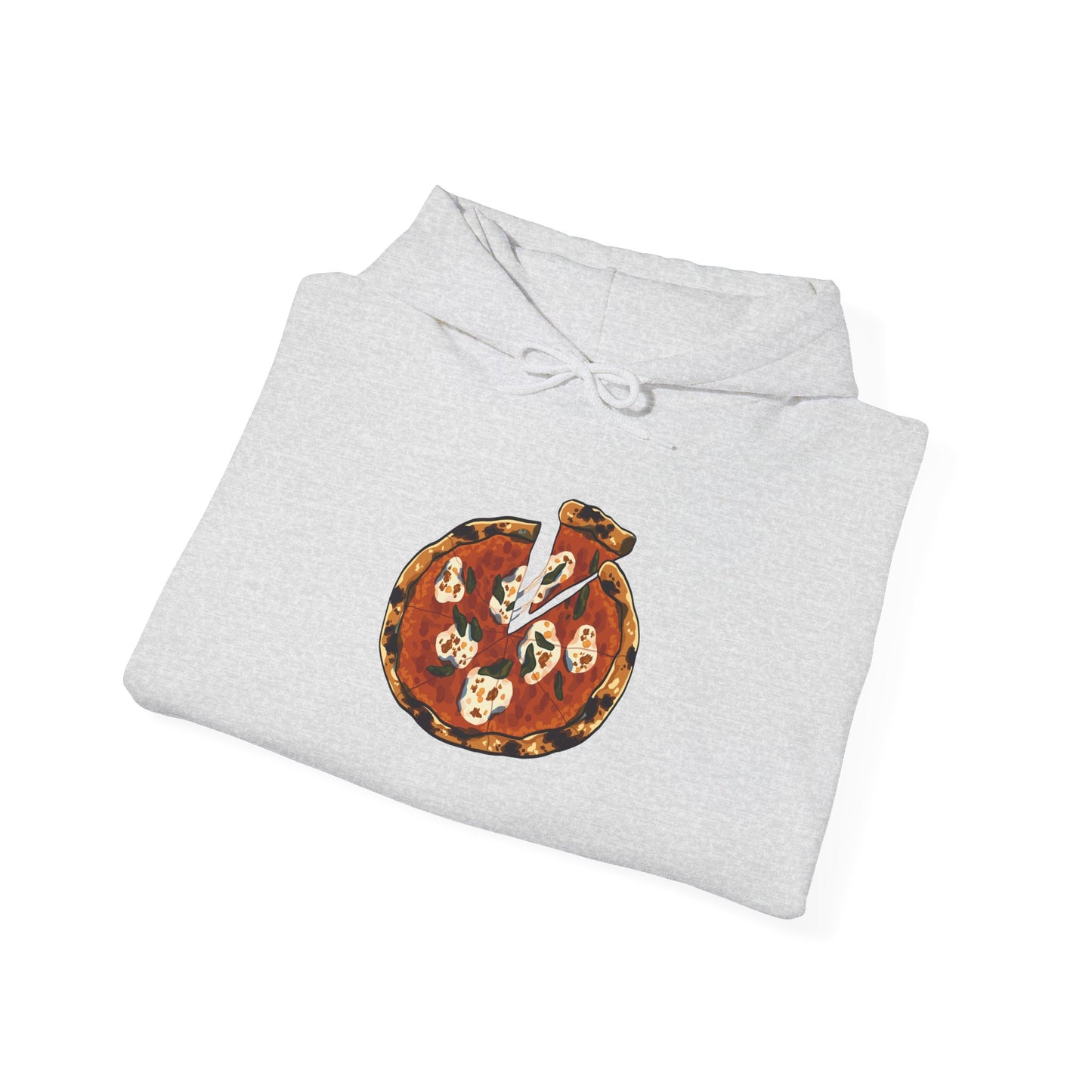 Italian Pizza Unisex Hooded Sweatshirt with Floral Design, Perfect for Everyday Wear, Gift for Friends, Spring Fashion, Casual Comfort