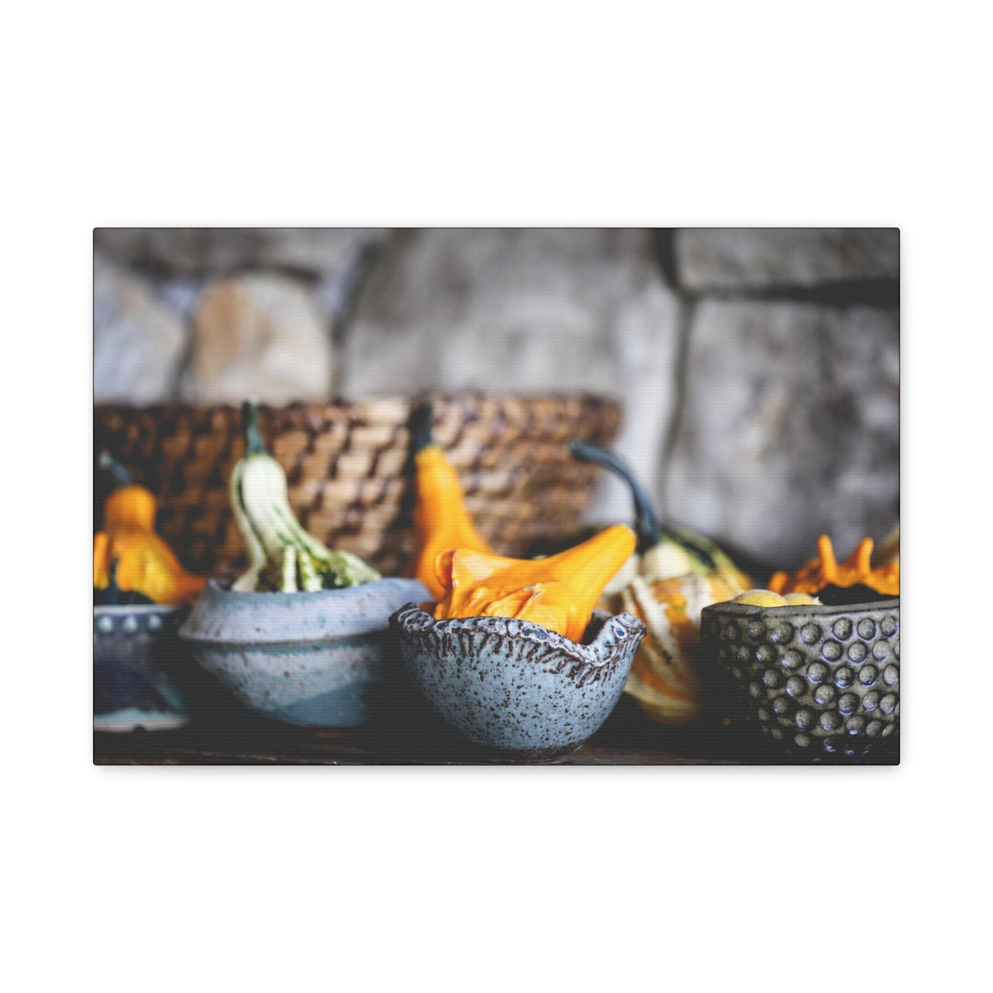 Rustic Canvas Wall Art - Autumn Harvest Decor, Farmhouse Print for Cozy Spaces, Decorative Home Accent, Gift for Nature Lovers