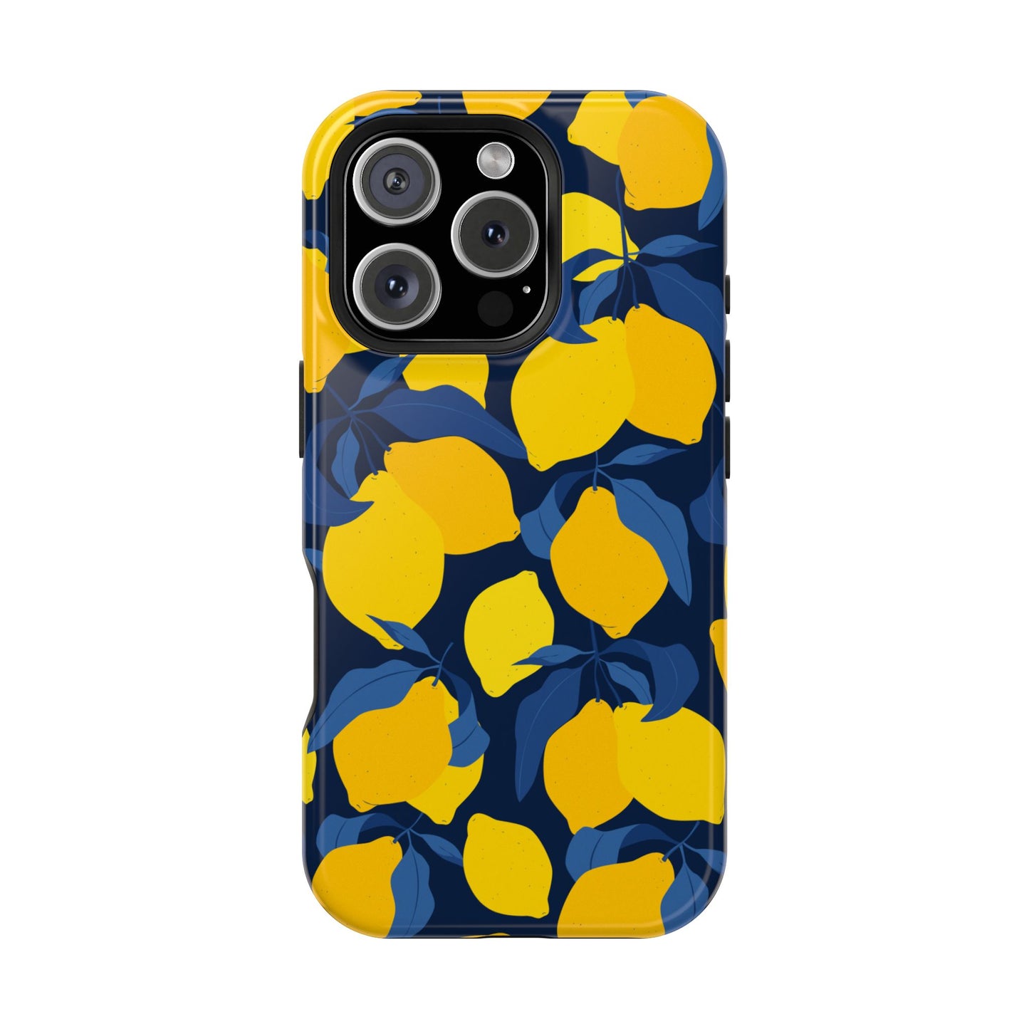 Bright Lemon Pattern Magnetic Tough Case - Vibrant Phone Protection