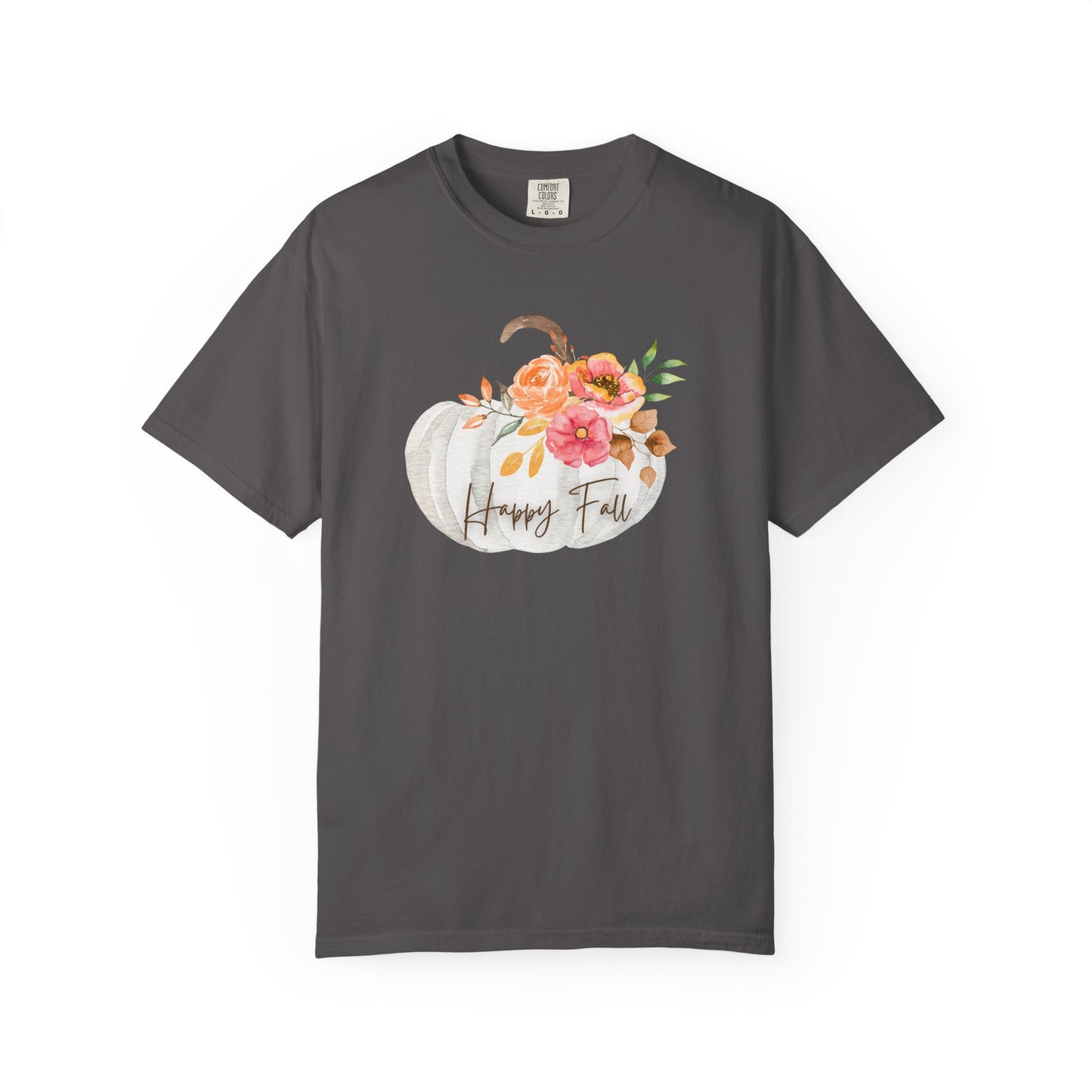 Happy Fall Pumpkin T-Shirt | Unisex Garment-Dyed Tee for Autumn, Thanksgiving, Fall Fashion, Pumpkin Lovers, Seasonal Style