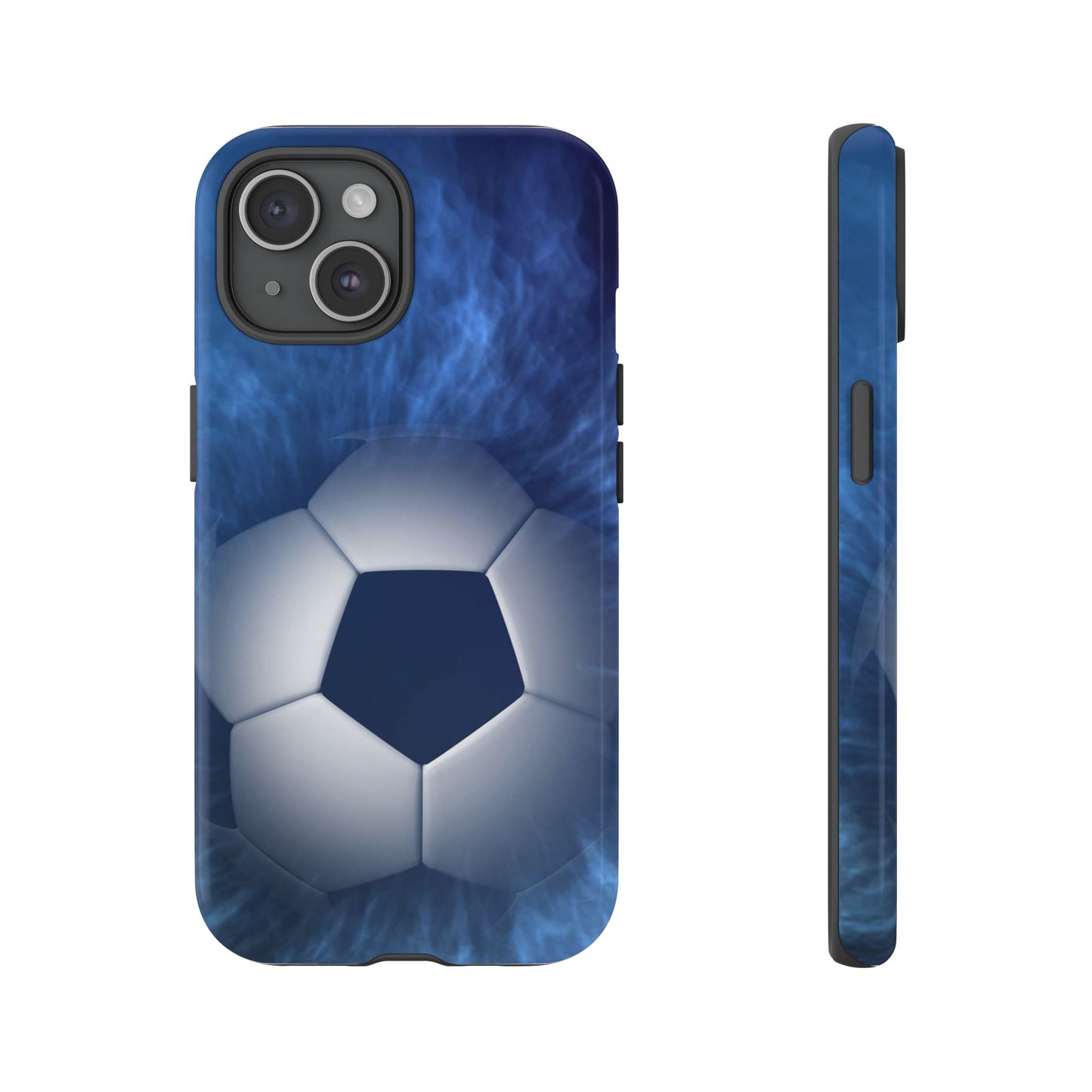 Soccer Phone Case - Tough Cases, Sports Phone Cover, Football Lover Gift, Durable Case, Blue Soccer Design