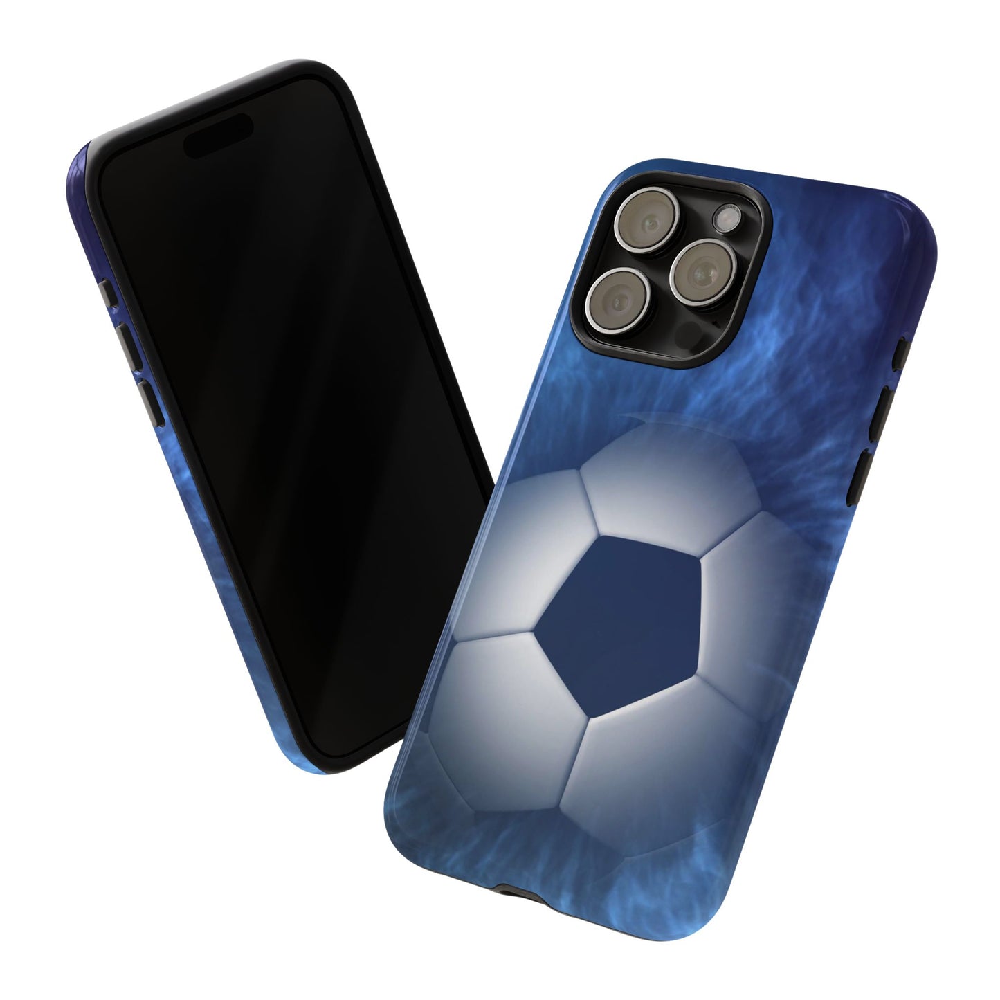 Soccer Phone Case - Tough Cases, Sports Phone Cover, Football Lover Gift, Durable Case, Blue Soccer Design