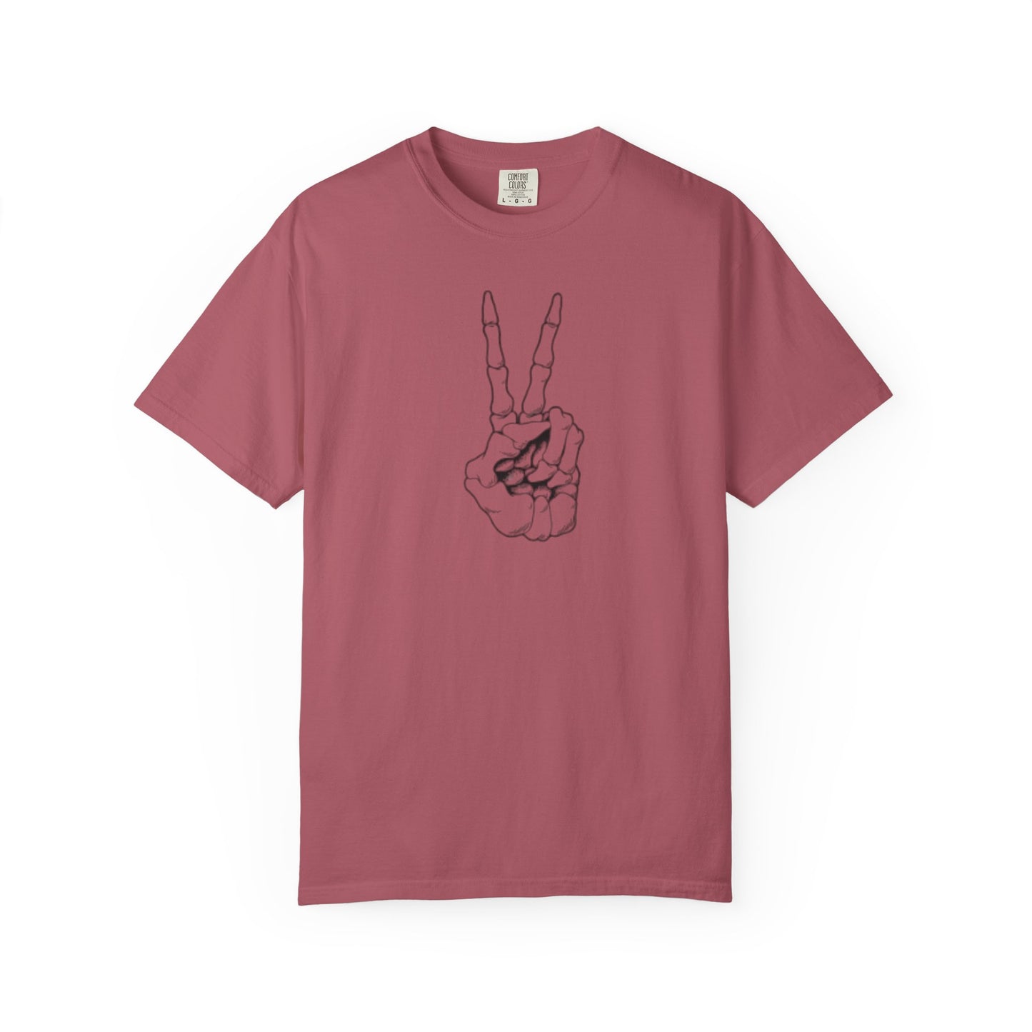 Peace To Death Unisex Garment-Dyed T-Shirt, Soft Graphic Tee for Casual Wear, Perfect for Earth Day, Music Festivals, and Relaxed Outings