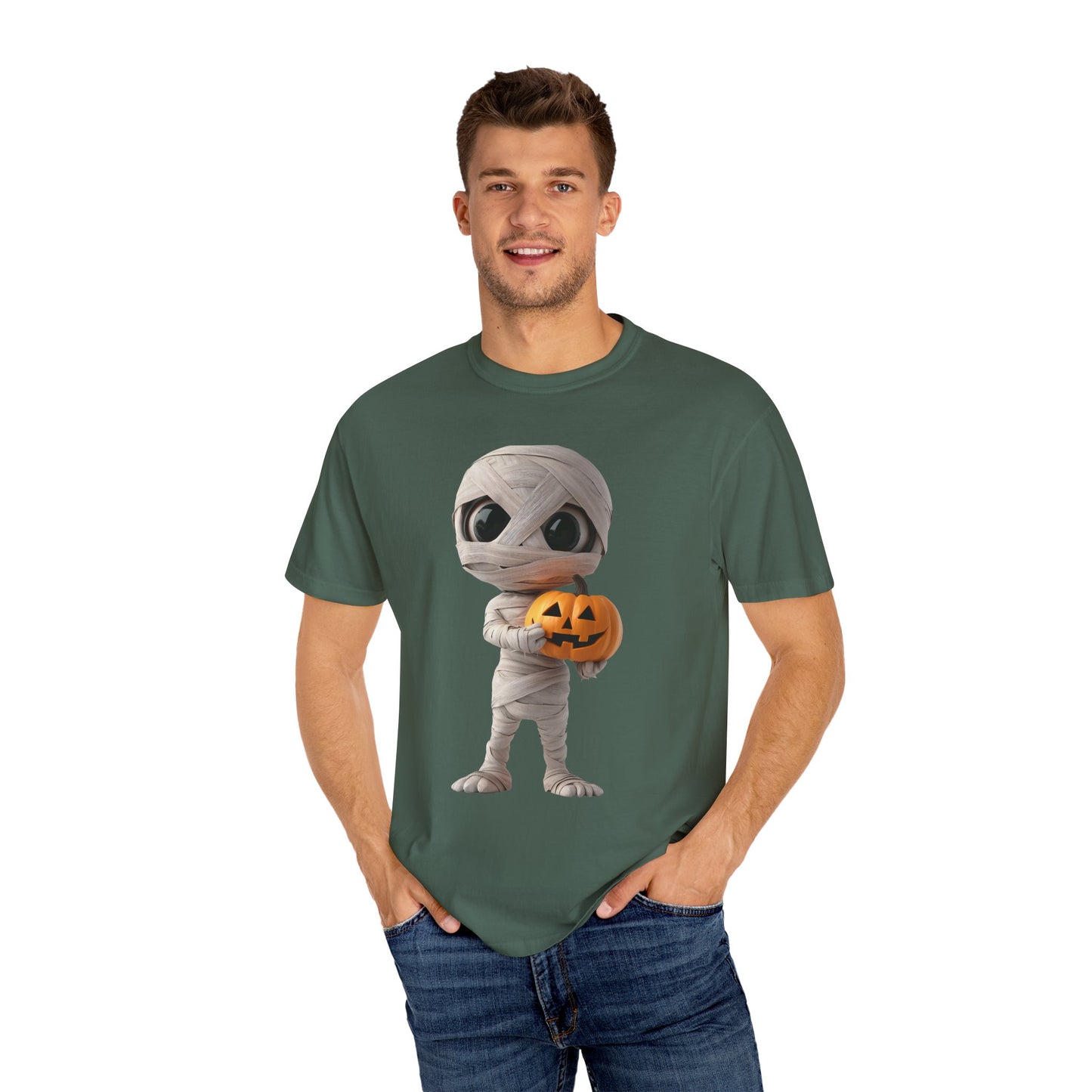Halloween Mummy Pumpkin T-Shirt, Unisex Graphic Tee, Spooky Season Apparel, Halloween Costume Top, Fall Festival Shirt