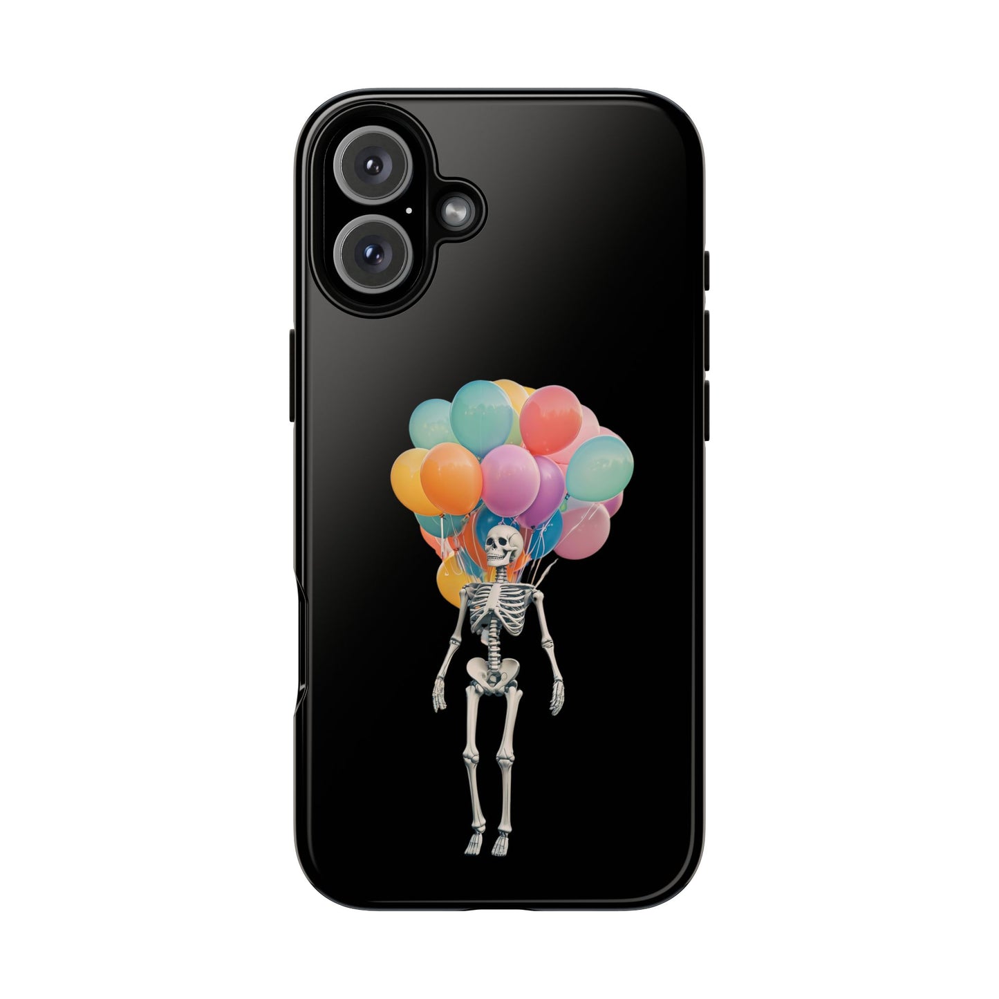Skeleton Balloon Phone Case, Fun Halloween Gift, Unique Skeleton Design, Cute Phone Cover, Spooky Decor
