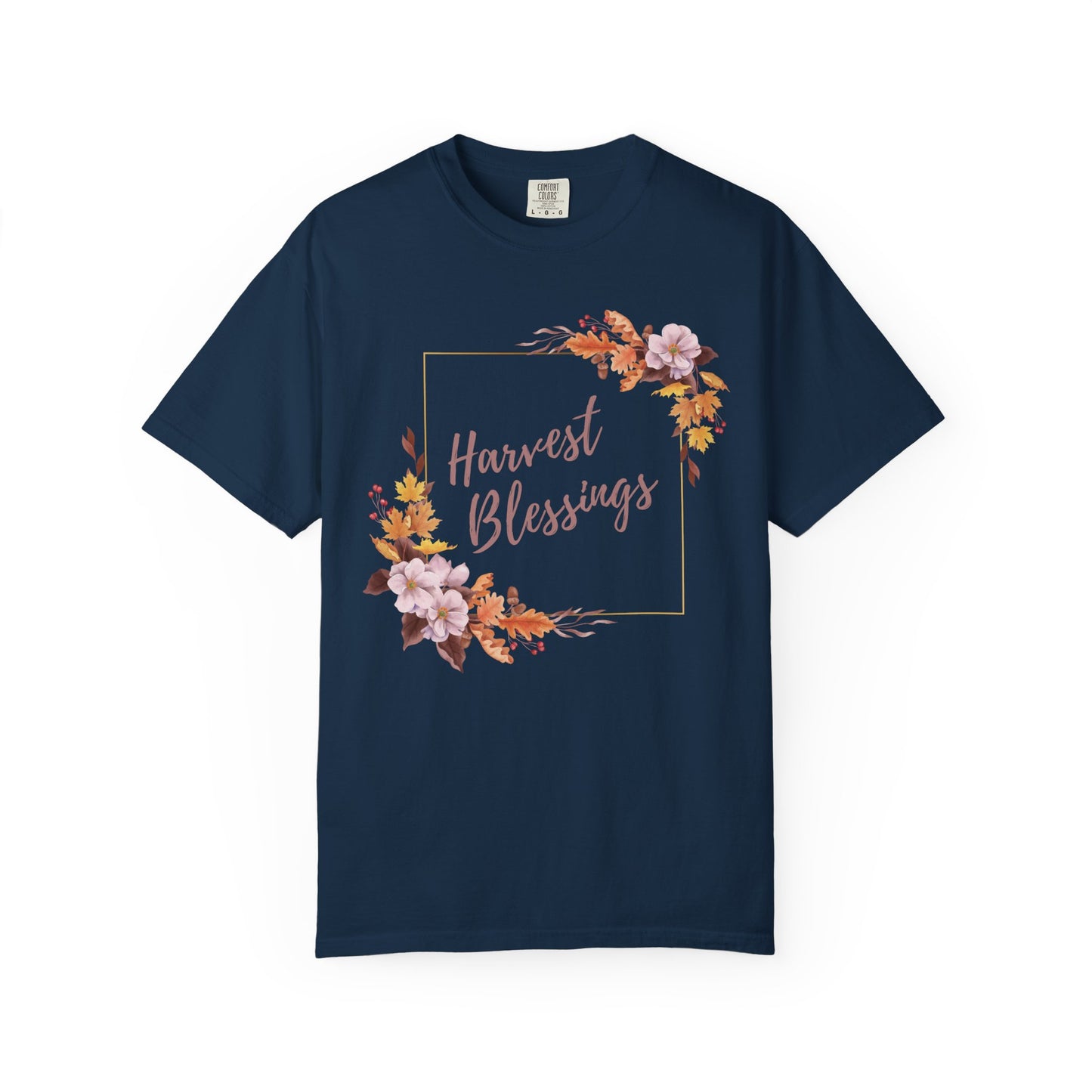 Harvest Blessings T-Shirt, Floral Unisex Tee, Autumn Gift, Thanksgiving Shirt, Cute Casual Wear, Boho Style Top