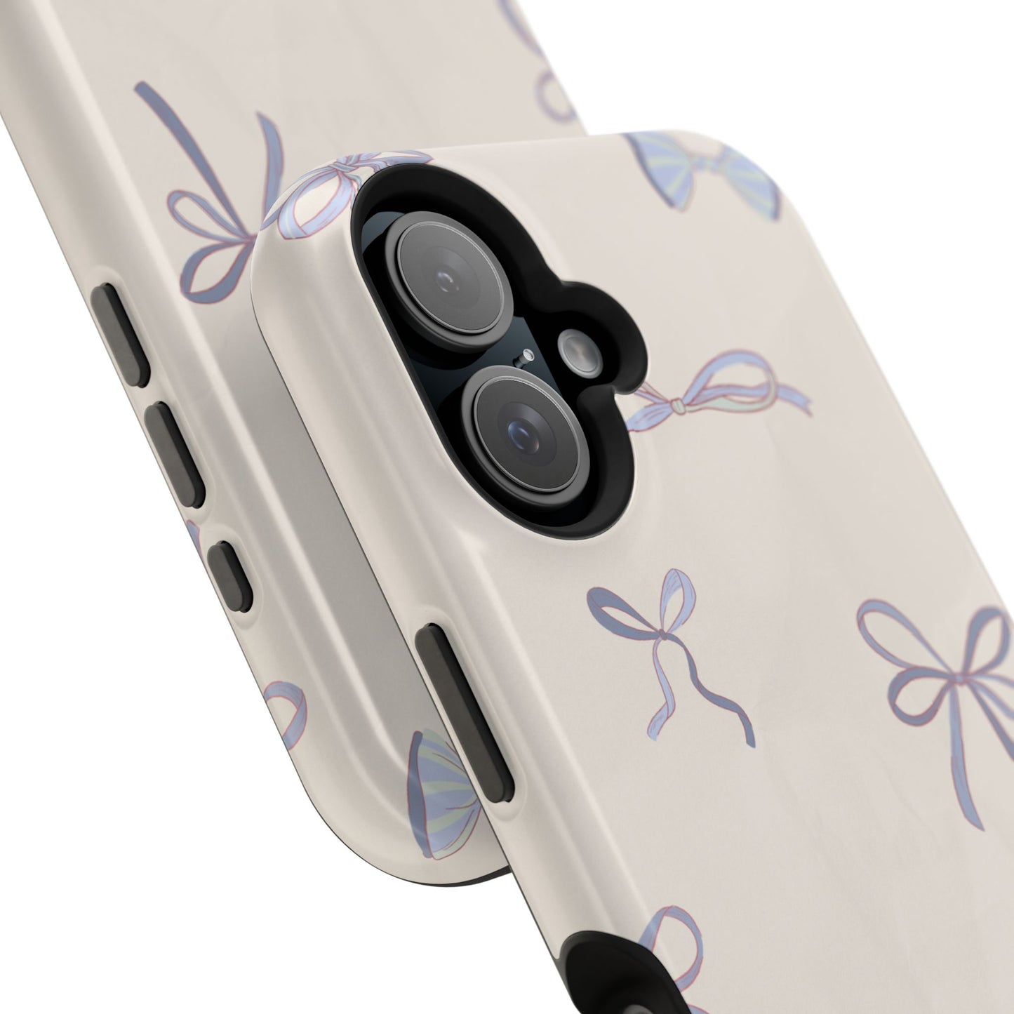 Chic Bow Pattern Magnetic Tough Cases, Stylish Phone Protection, Gift for Her, Birthday, Cute Accessories, Trendy Tech