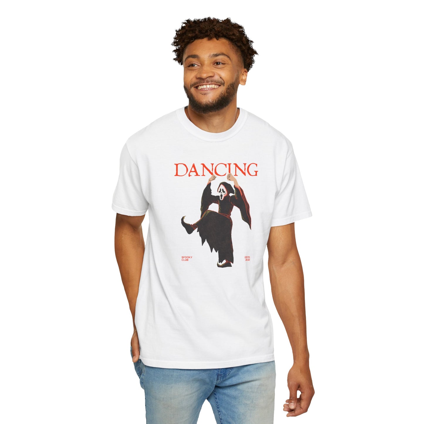 Dancing Grim Reaper T-Shirt, Unisex Halloween Shirt, Funny Graphic Tee, Spooky Dance Top, Unique Gift for Horror Lovers