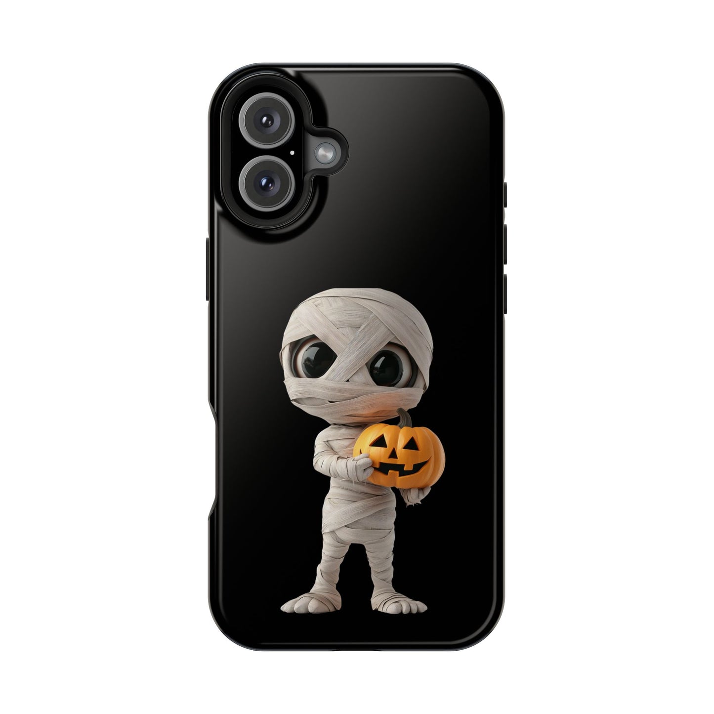 Halloween Mummy Pumpkin Phone Case, Cute Monster Tough Cover, Fall Festivities Accessory, Spooky Kid-Friendly Gift, Mobile Protective Gear