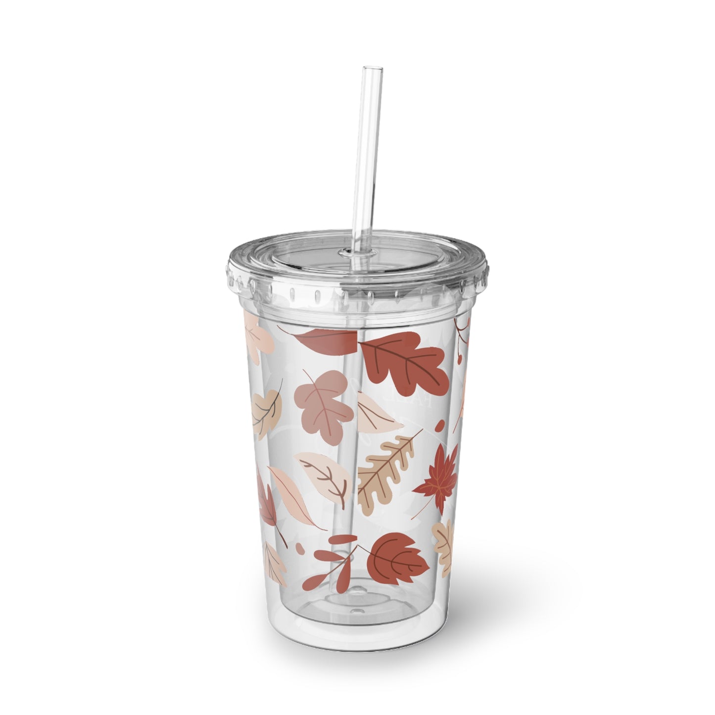 Autumn Leaves Acrylic Cup - Fall Vibes, Seasonal Tumbler, Orange Leaf Drinkware, Gift for Her, Cozy Home Decor