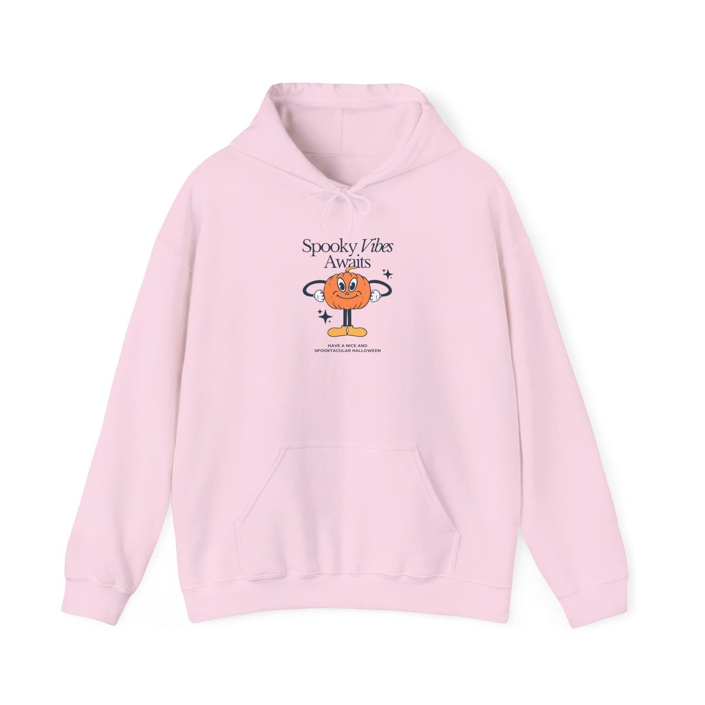 Spooky Vibes Unisex Hooded Sweatshirt, Halloween Apparel, Cozy Hoodie, Pumpkin Sweatshirt, Holiday Gift, Casual Wear