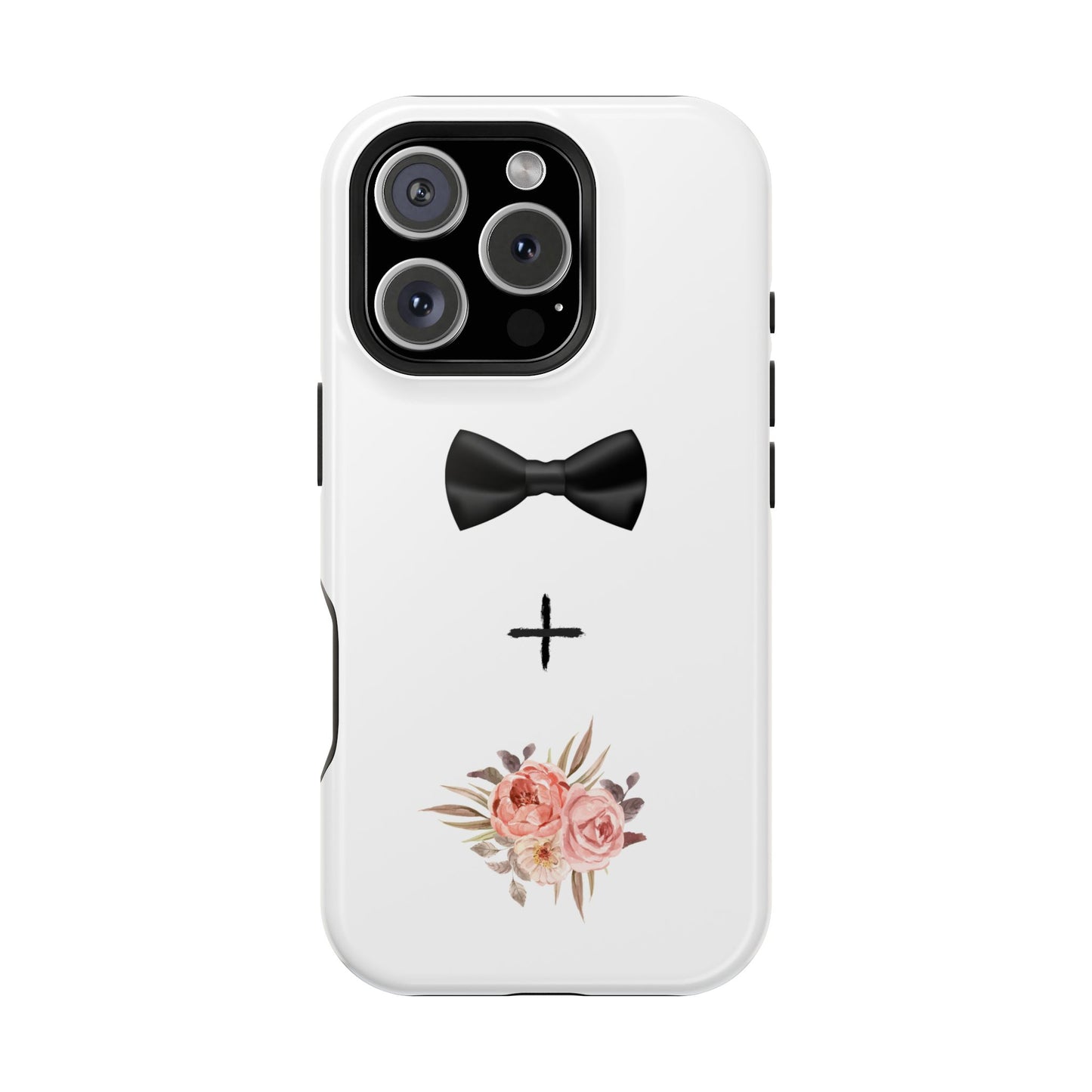 Floral Bow Tie Magnetic Tough Case - Elegant Phone Protection