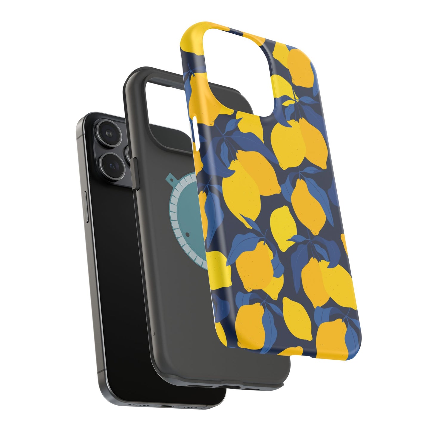 Bright Lemon Pattern Magnetic Tough Case - Vibrant Phone Protection