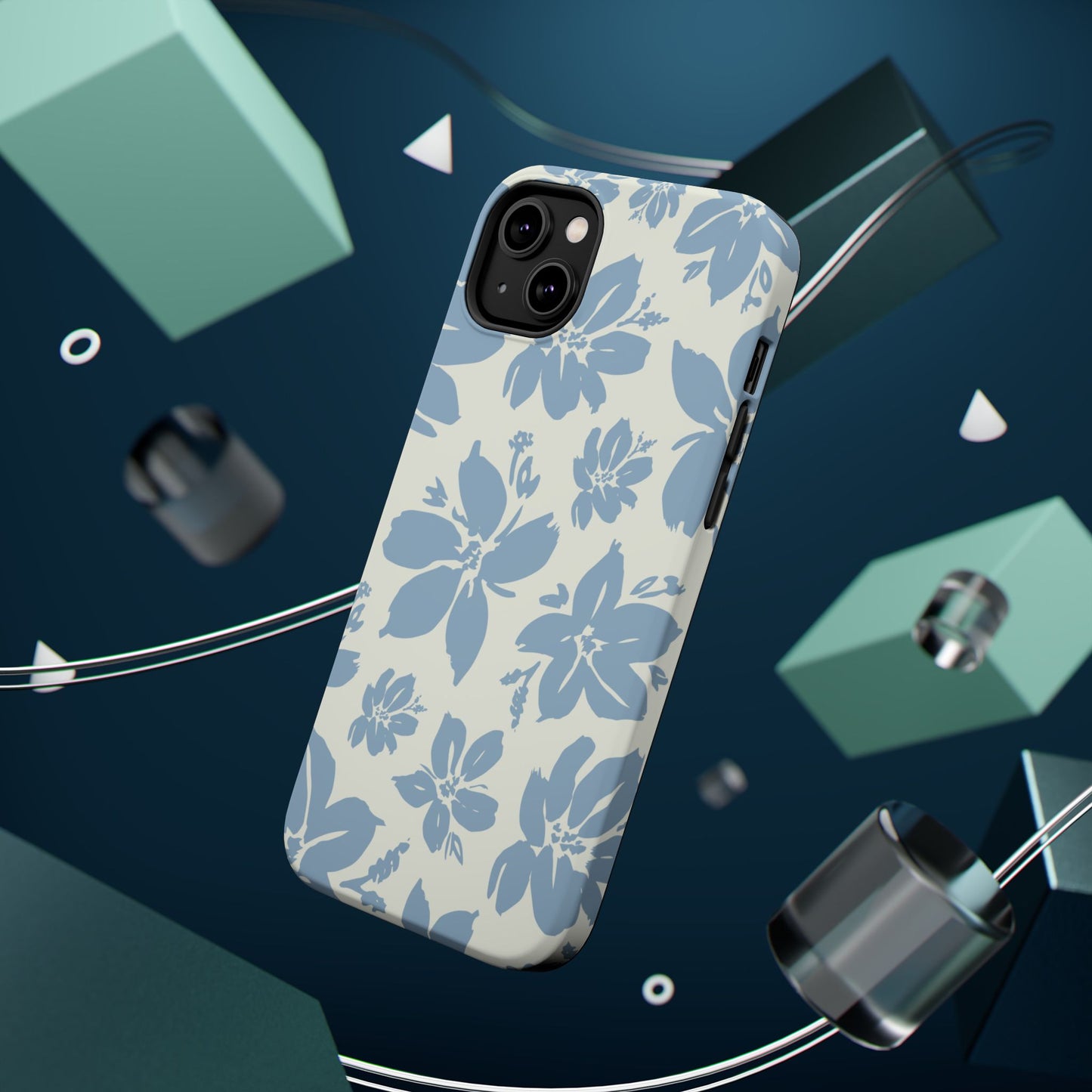 Floral Magnetic Tough Case - Stylish Protection for Your Phone