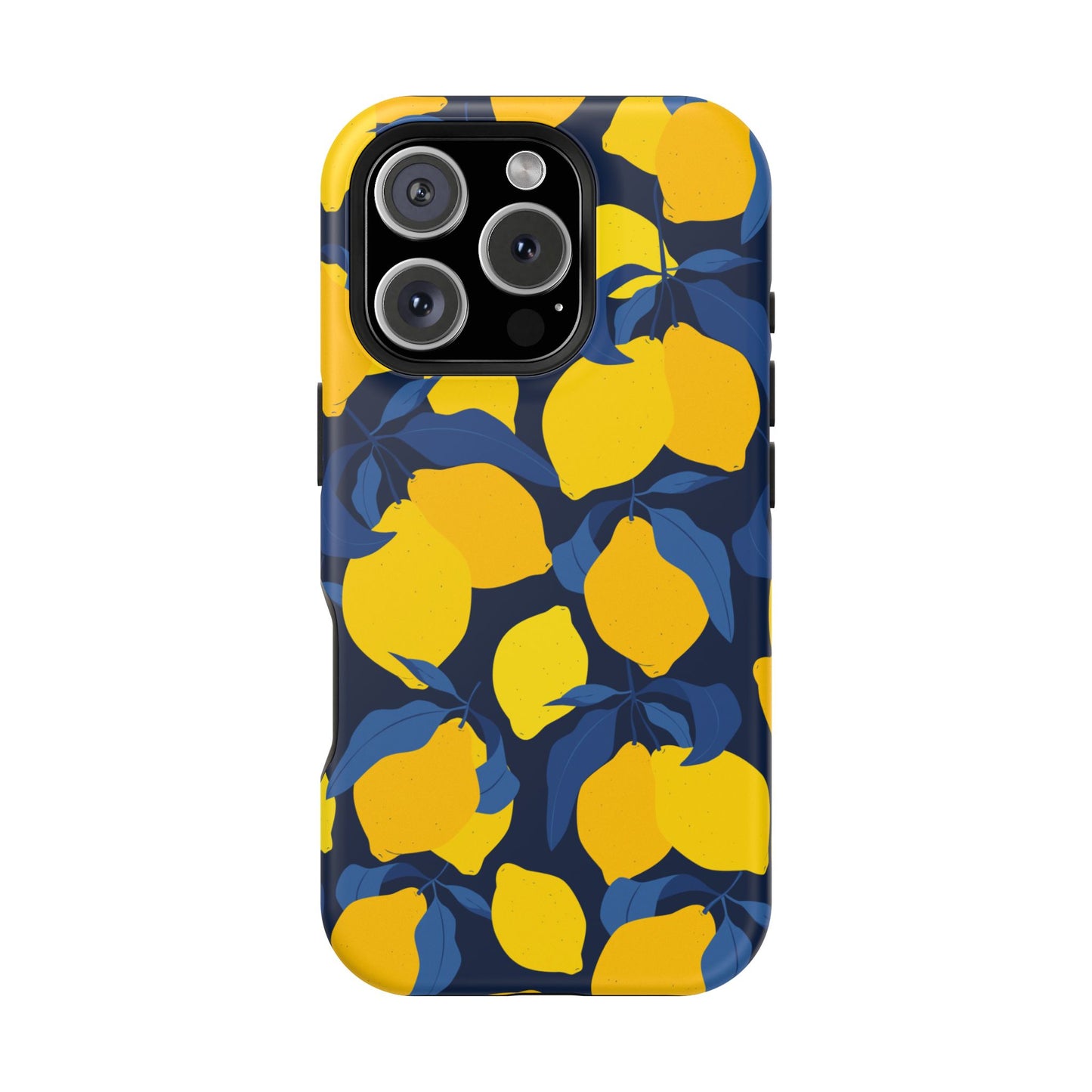 Bright Lemon Pattern Magnetic Tough Case - Vibrant Phone Protection
