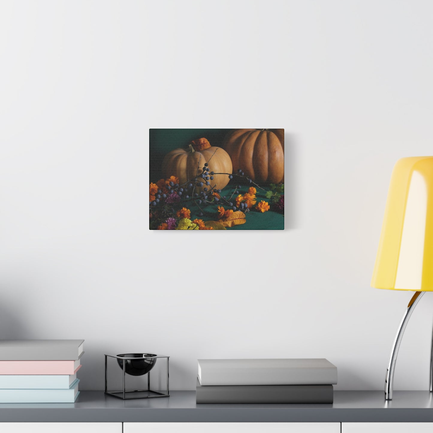 Autumn Themed Canvas Print, Fall Decor, Pumpkin Art, Seasonal Wall Art, Thanksgiving Decoration, Home Decor Gift