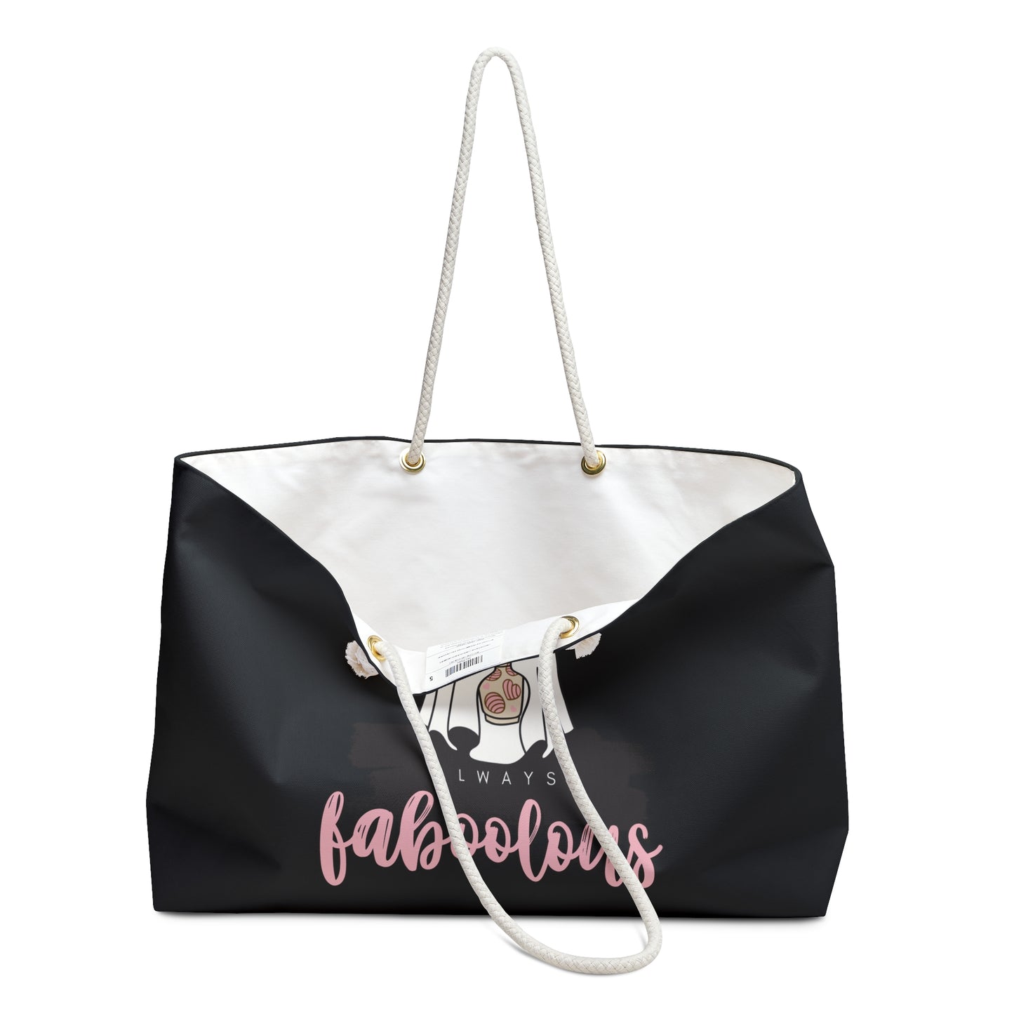 Faboolous Weekender Bag, Ghost Theme Travel Tote, Weekend Getaway Bag, Unique Gift, Halloween Tote, Stylish Beach Bag