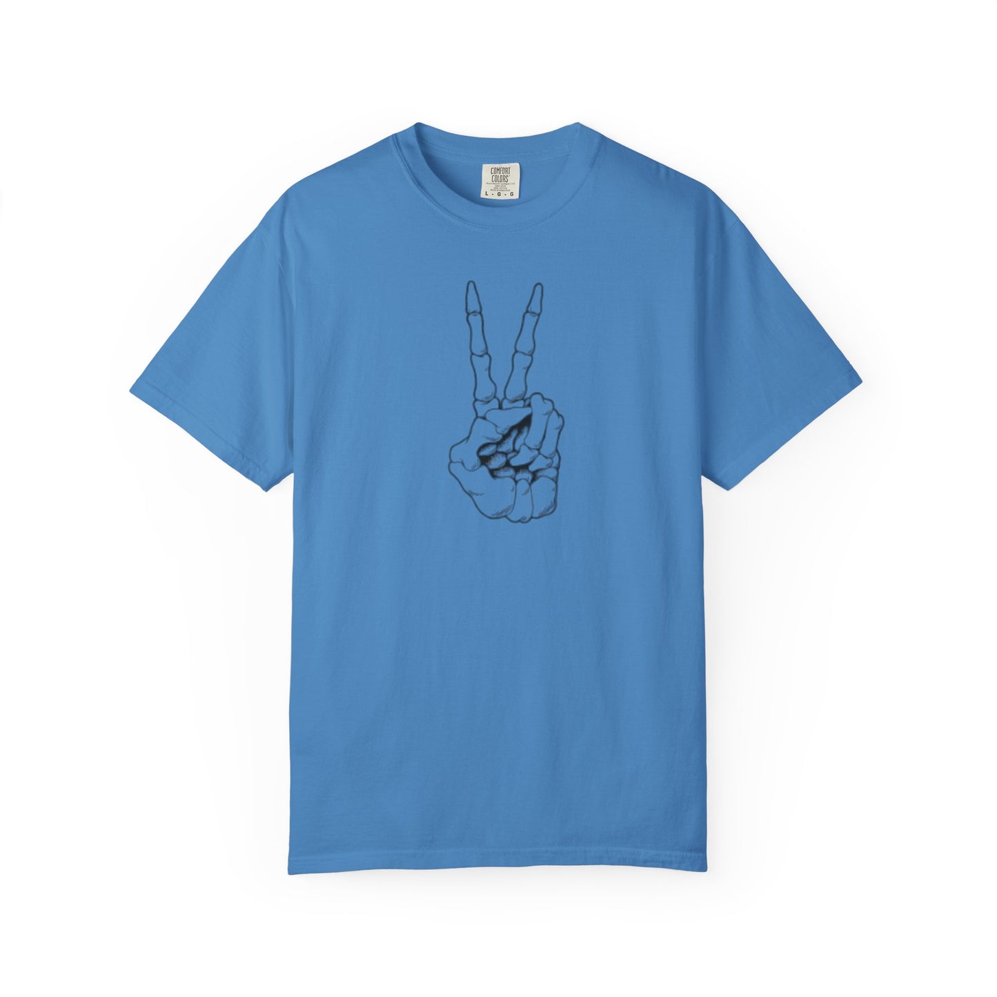 Peace To Death Unisex Garment-Dyed T-Shirt, Soft Graphic Tee for Casual Wear, Perfect for Earth Day, Music Festivals, and Relaxed Outings