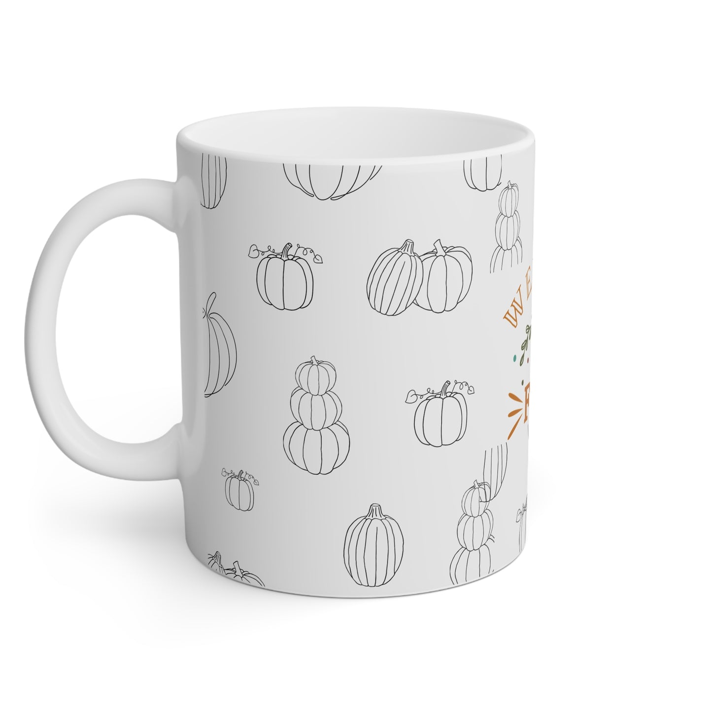 Fall Pumpkin Welcome Mug, 11oz Coffee Cup, Autumn Decor, Seasonal Drinkware, Thanksgiving Gift, Home and Kitchen