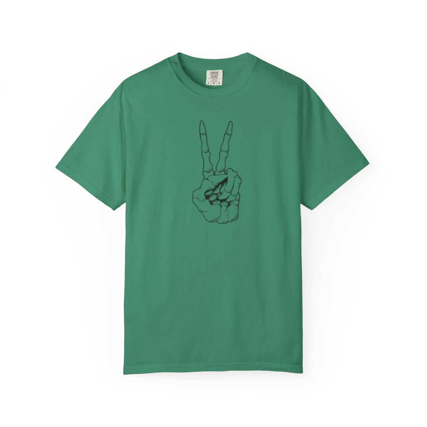 Peace To Death Unisex Garment-Dyed T-Shirt, Soft Graphic Tee for Casual Wear, Perfect for Earth Day, Music Festivals, and Relaxed Outings