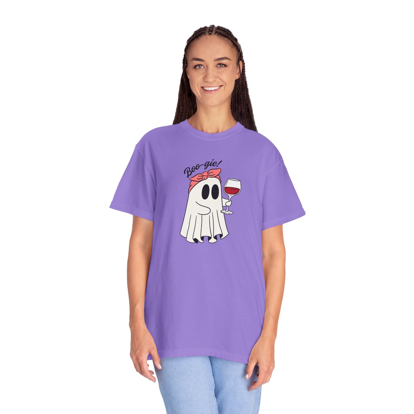 Ghostie Wine T-Shirt | Fun Unisex Tee for Halloween Parties, Casual Wear, Gifts for Wine Lovers, Spooky Celebrations, Cozy Weather