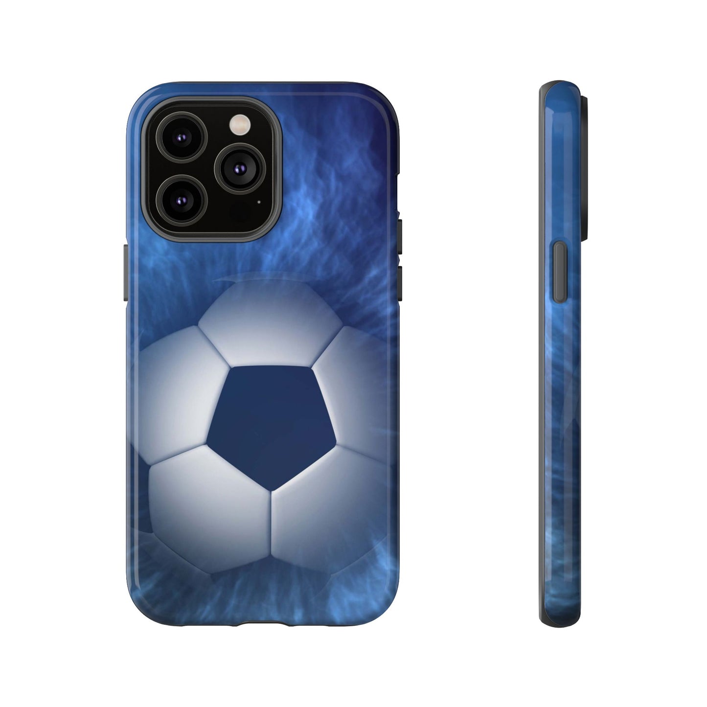 Soccer Phone Case - Tough Cases, Sports Phone Cover, Football Lover Gift, Durable Case, Blue Soccer Design