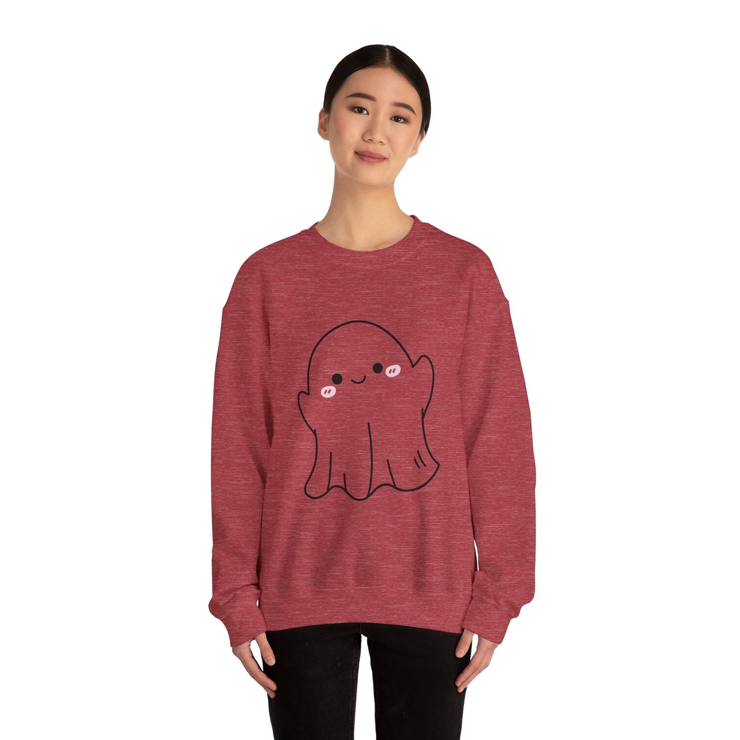 Ghosty Unisex Crewneck Sweatshirt, Halloween Gift, Cozy Pullover, Fall Fashion, Spooky Season Sweatshirt, Casual Wear