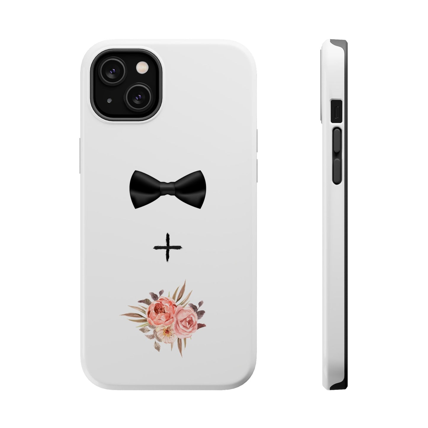 Floral Bow Tie Magnetic Tough Case - Elegant Phone Protection