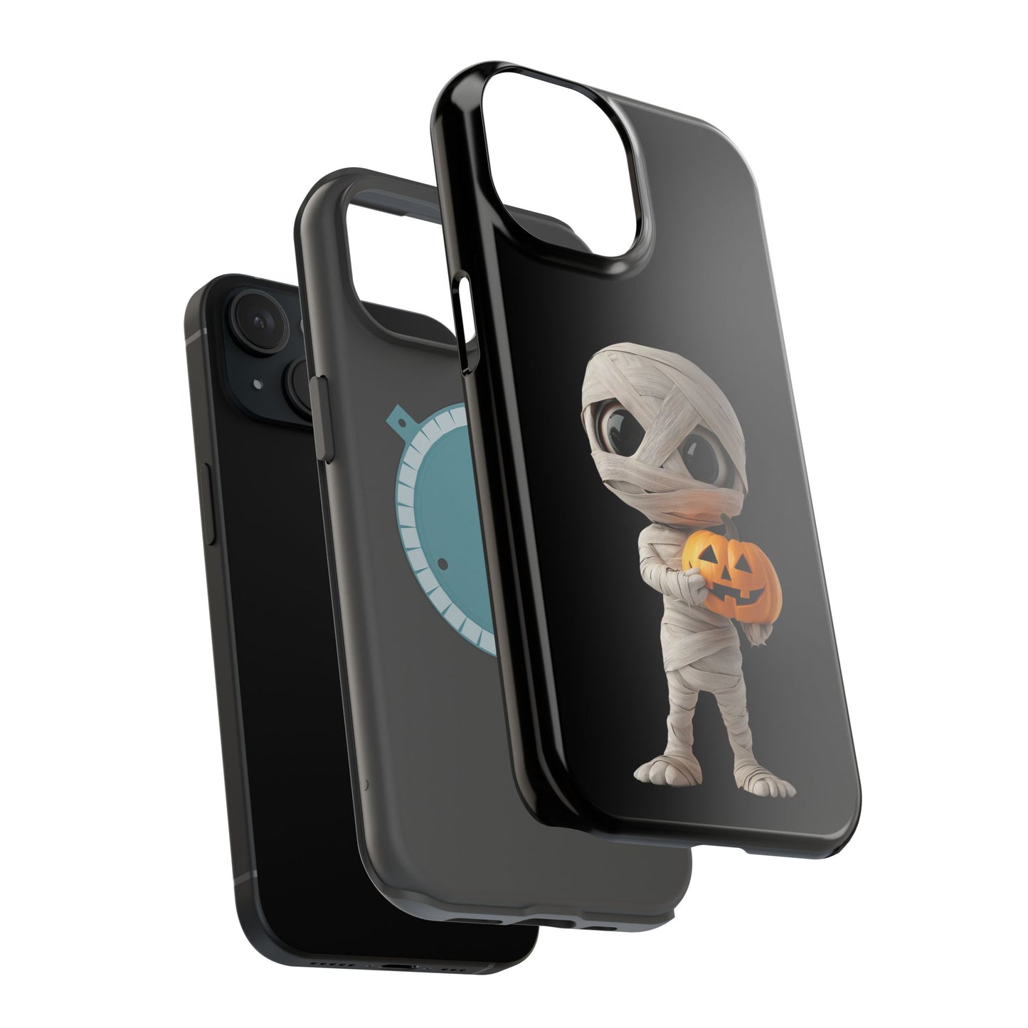 Halloween Mummy Pumpkin Phone Case, Cute Monster Tough Cover, Fall Festivities Accessory, Spooky Kid-Friendly Gift, Mobile Protective Gear