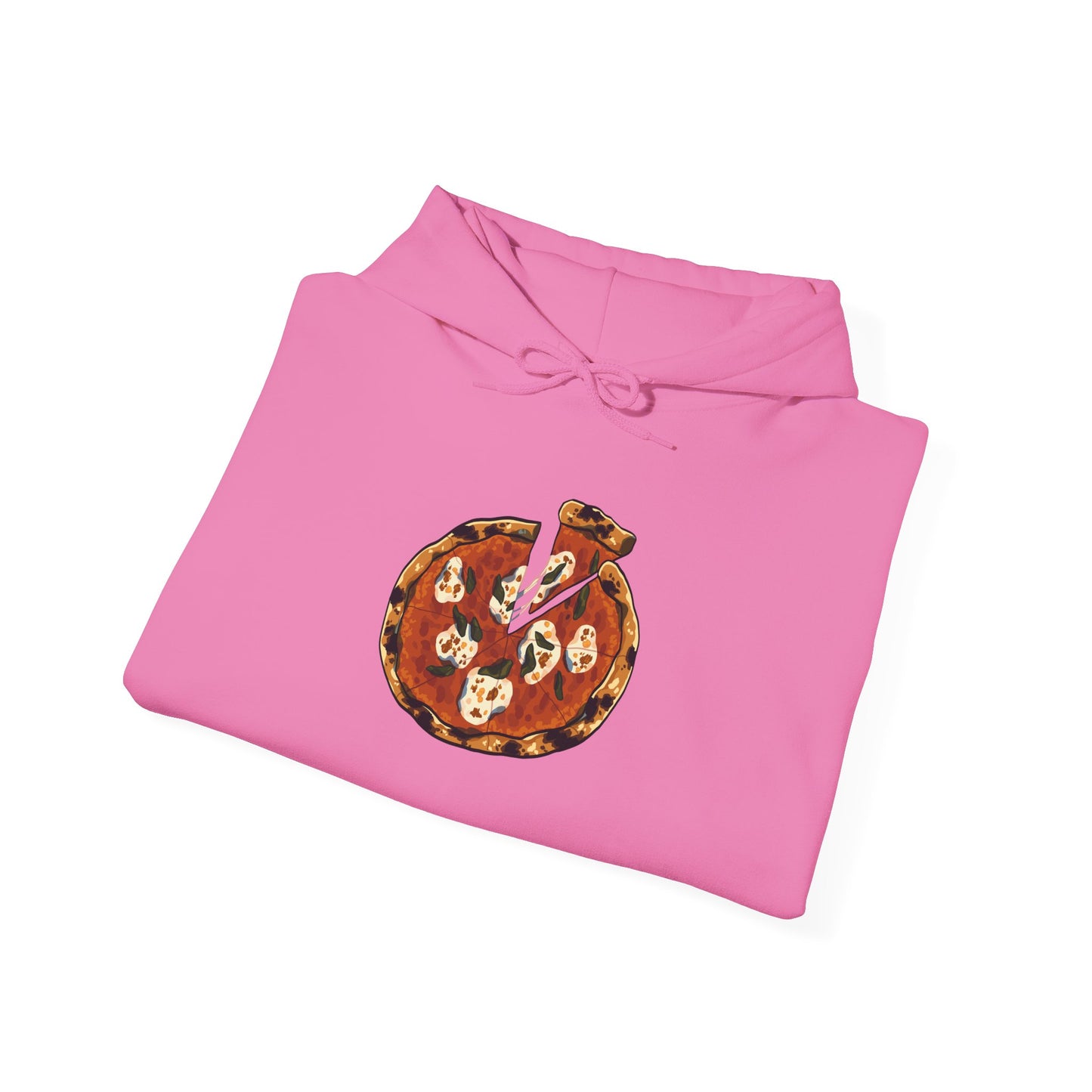 Italian Pizza Unisex Hooded Sweatshirt with Floral Design, Perfect for Everyday Wear, Gift for Friends, Spring Fashion, Casual Comfort