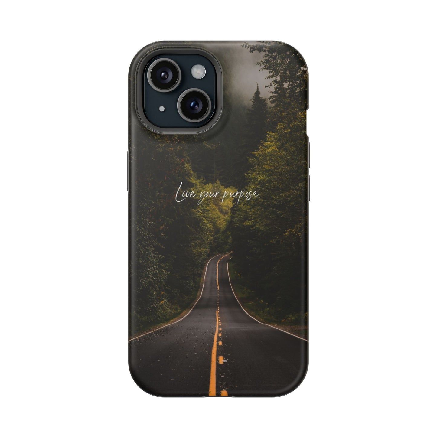 Inspirational Magnetic Tough Case - 'Live Your Purpose' Nature Design for iPhone