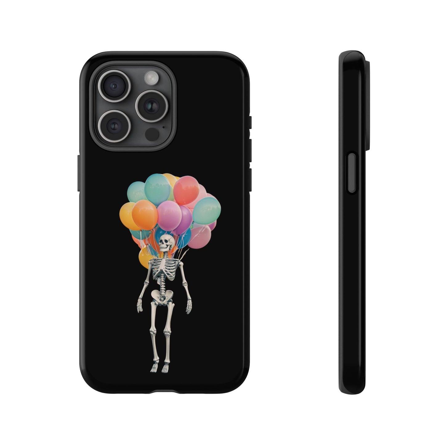 Skeleton Balloon Phone Case, Fun Halloween Gift, Unique Skeleton Design, Cute Phone Cover, Spooky Decor