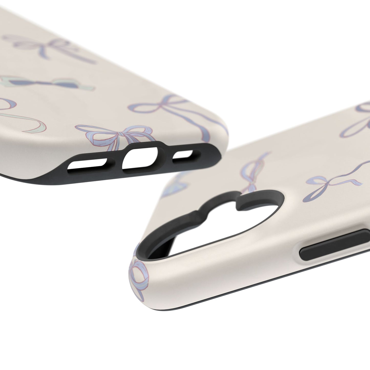 Chic Bow Pattern Magnetic Tough Cases, Stylish Phone Protection, Gift for Her, Birthday, Cute Accessories, Trendy Tech