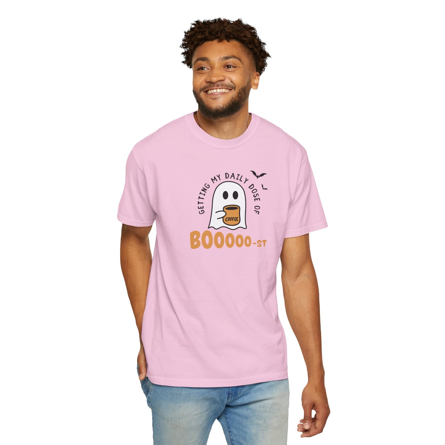 Spooky Coffee T-Shirt, Halloween Shirt, Ghost Tee, Unisex Graphic Tee, Fun Relaxed Wear