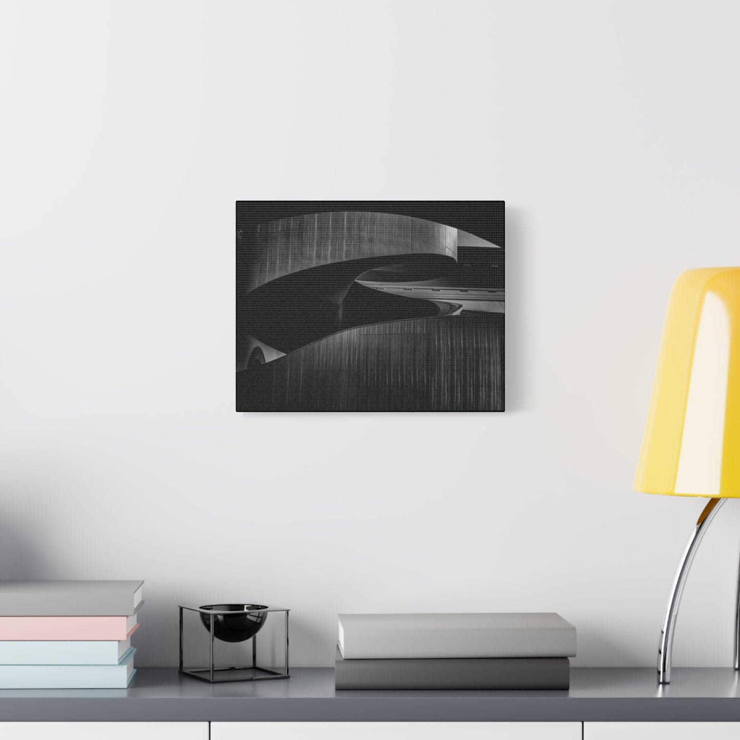 Stylish Matte Canvas Wall Art, Modern Home Decor, Black and White Artwork, Abstract Canvas Print, Contemporary Living Room Decor