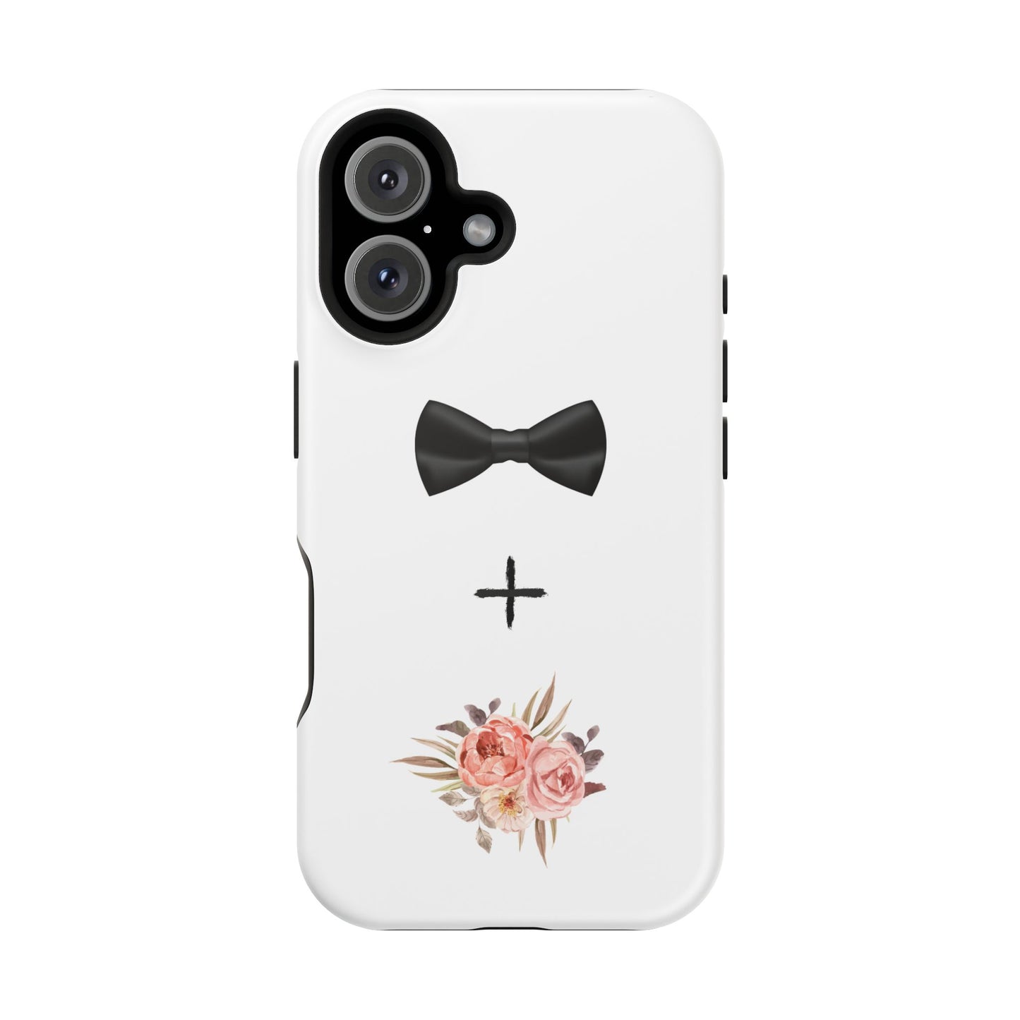 Floral Bow Tie Magnetic Tough Case - Elegant Phone Protection
