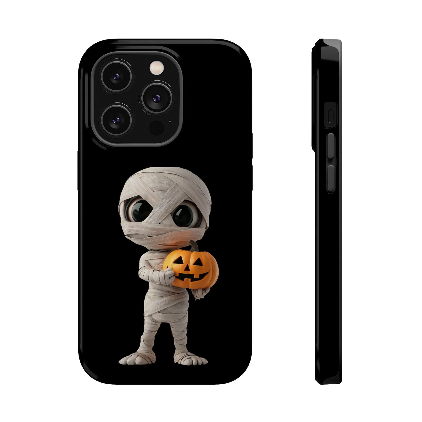 Halloween Mummy Pumpkin Phone Case, Cute Monster Tough Cover, Fall Festivities Accessory, Spooky Kid-Friendly Gift, Mobile Protective Gear