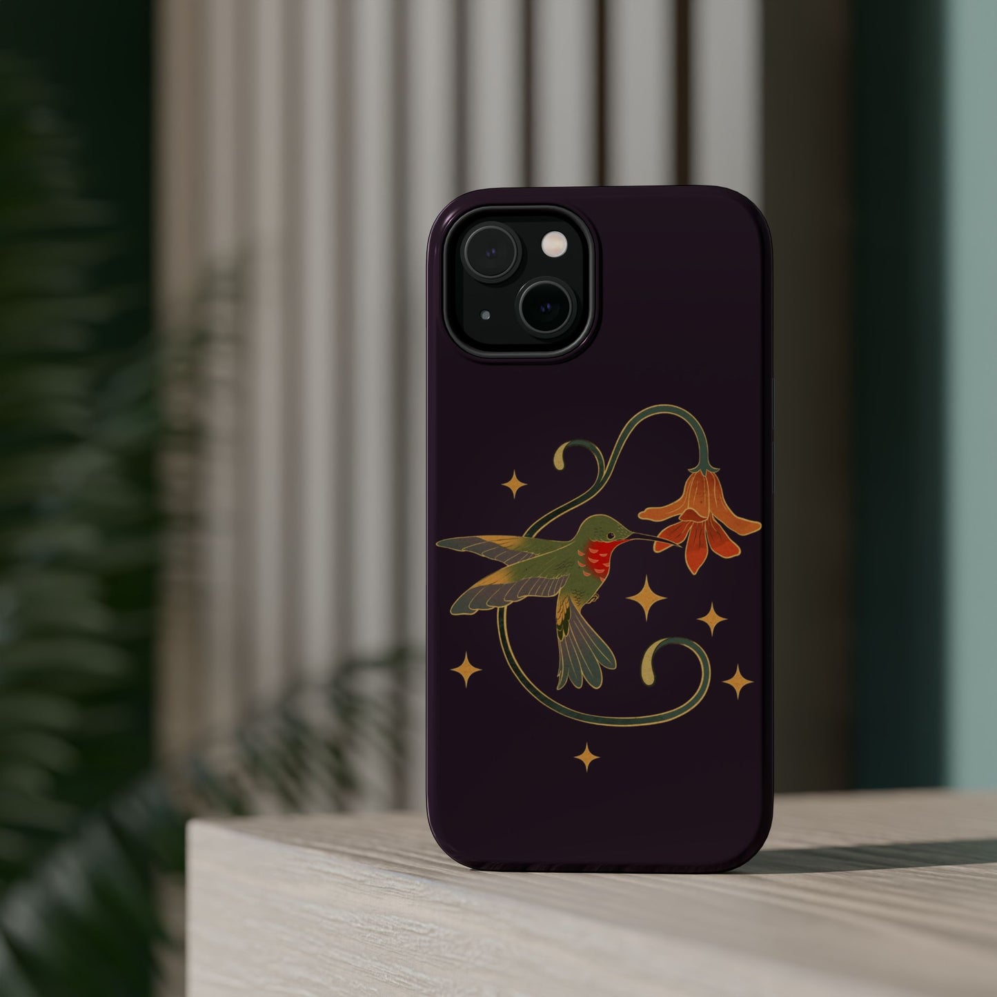Hummingbird Floral Magnetic Tough Case - Stylish Phone Protection