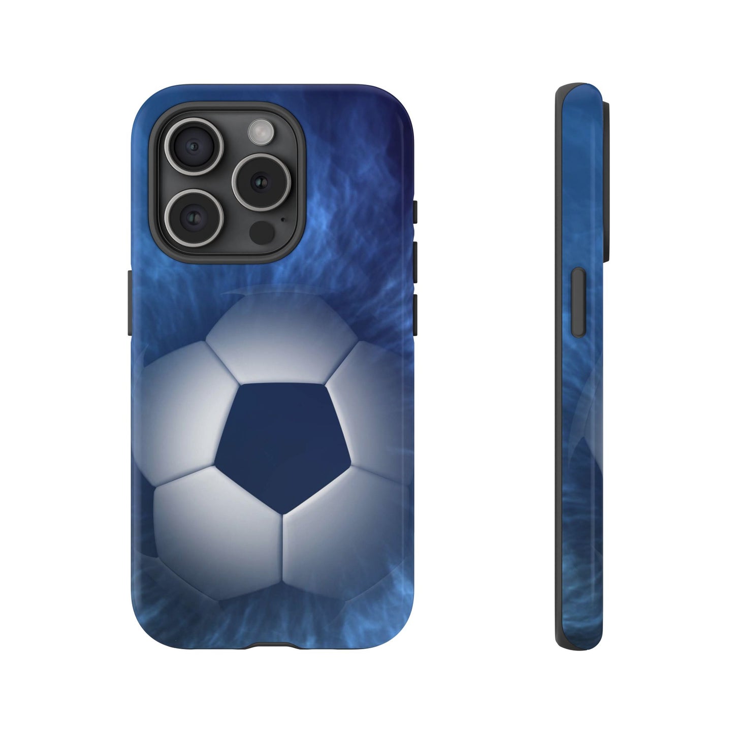 Soccer Phone Case - Tough Cases, Sports Phone Cover, Football Lover Gift, Durable Case, Blue Soccer Design