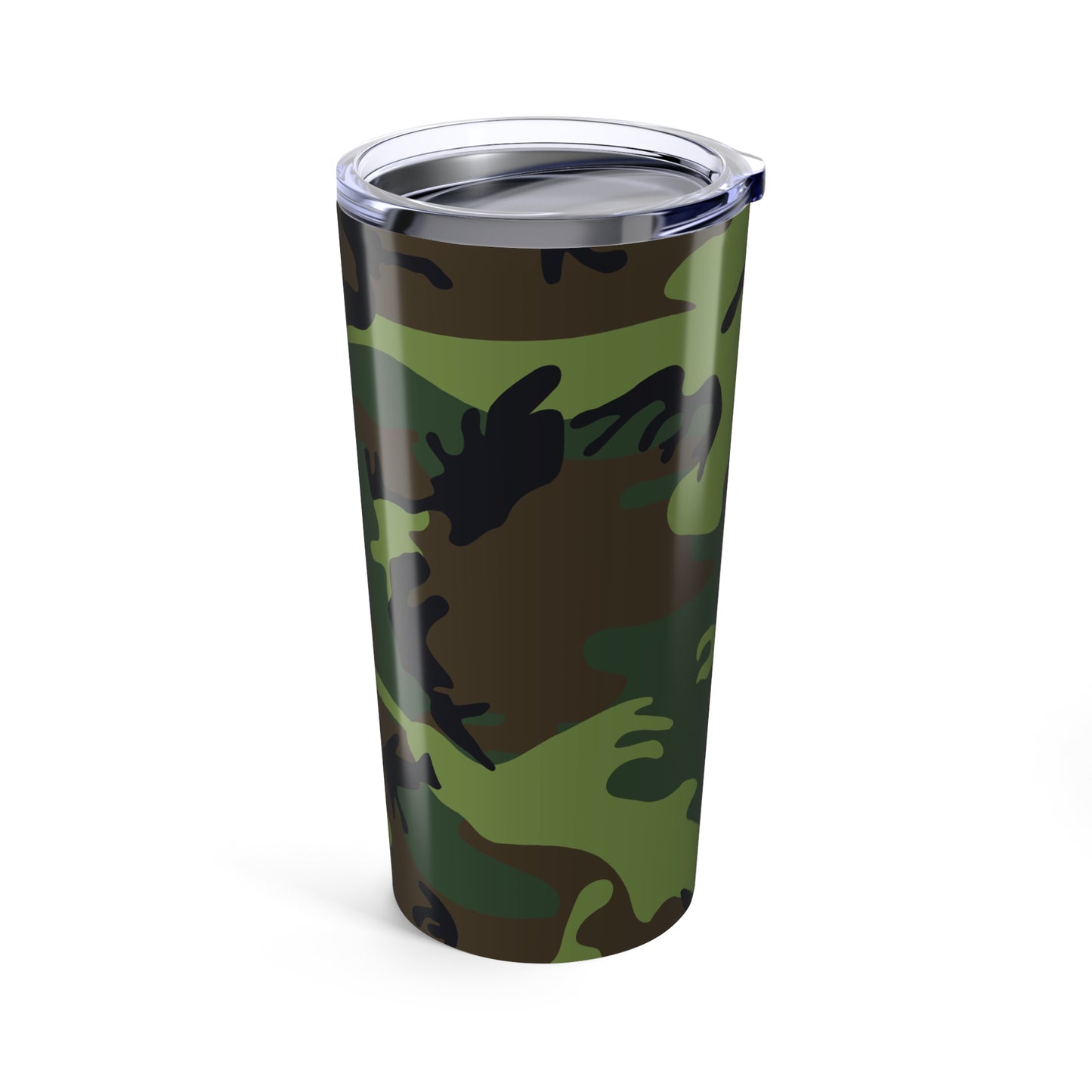 Camo Tumbler 20oz: Stylish Travel Mug - Outdoors, Gifts, Army-themed Drinkware, Eco-Friendly, Personalized
