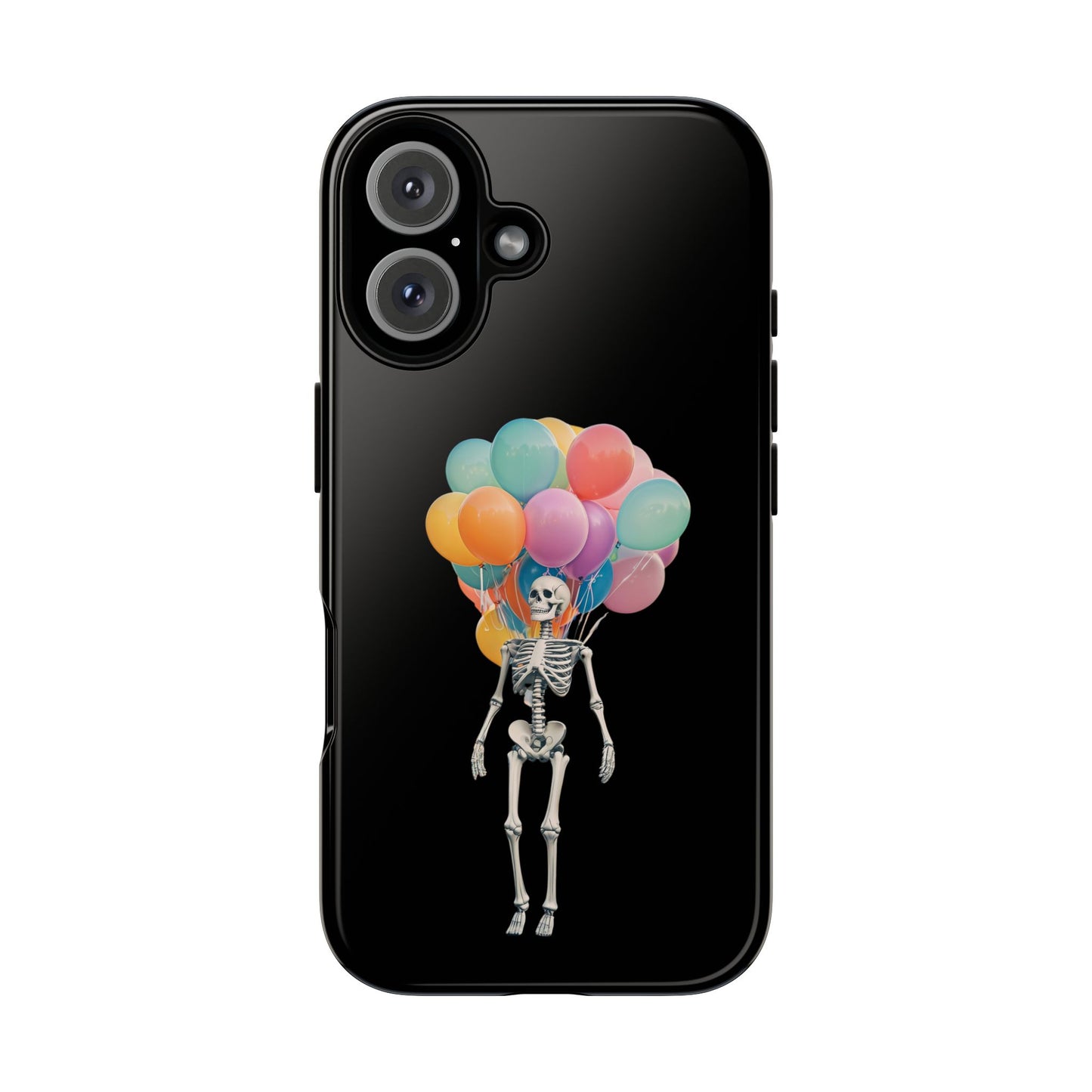 Skeleton Balloon Phone Case, Fun Halloween Gift, Unique Skeleton Design, Cute Phone Cover, Spooky Decor