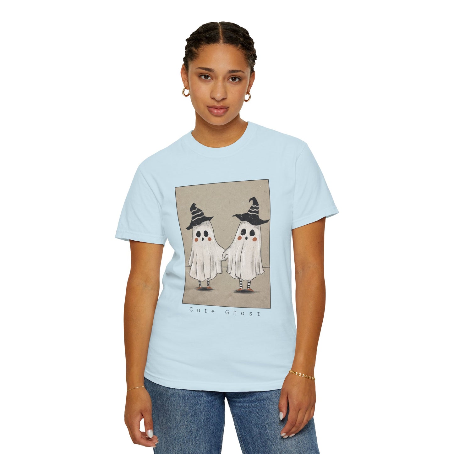 Spooky Ghosts Unisex T-Shirt, Halloween Shirt, Funny Fright Shirt, Ghost Humor Tee, Casual Halloween Apparel