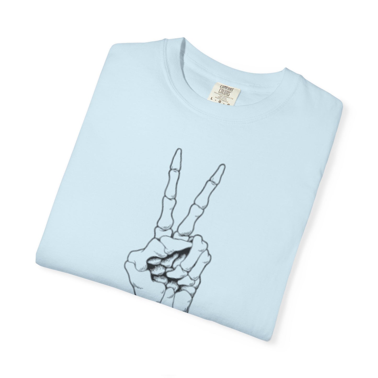 Peace To Death Unisex Garment-Dyed T-Shirt, Soft Graphic Tee for Casual Wear, Perfect for Earth Day, Music Festivals, and Relaxed Outings