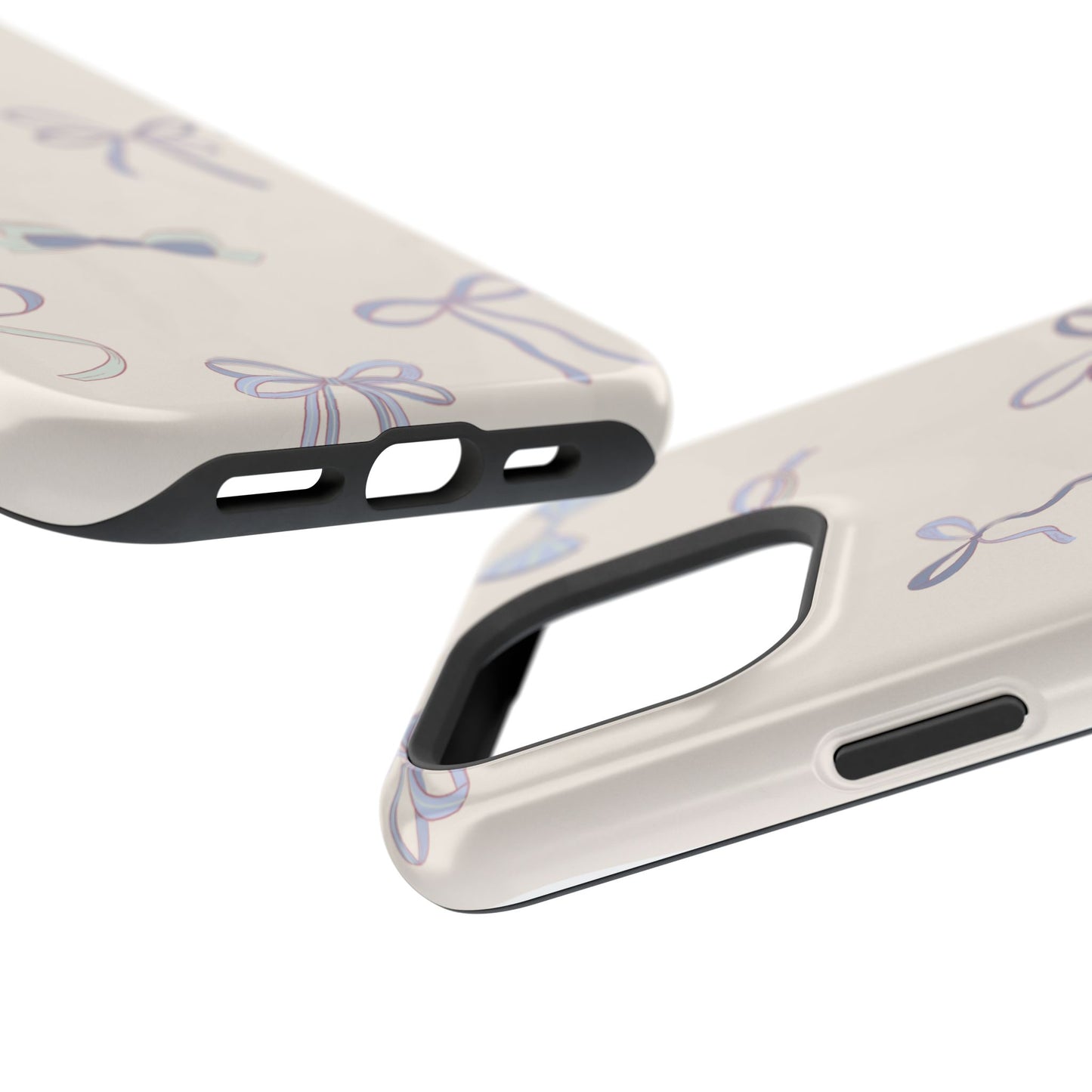 Chic Bow Pattern Magnetic Tough Cases, Stylish Phone Protection, Gift for Her, Birthday, Cute Accessories, Trendy Tech